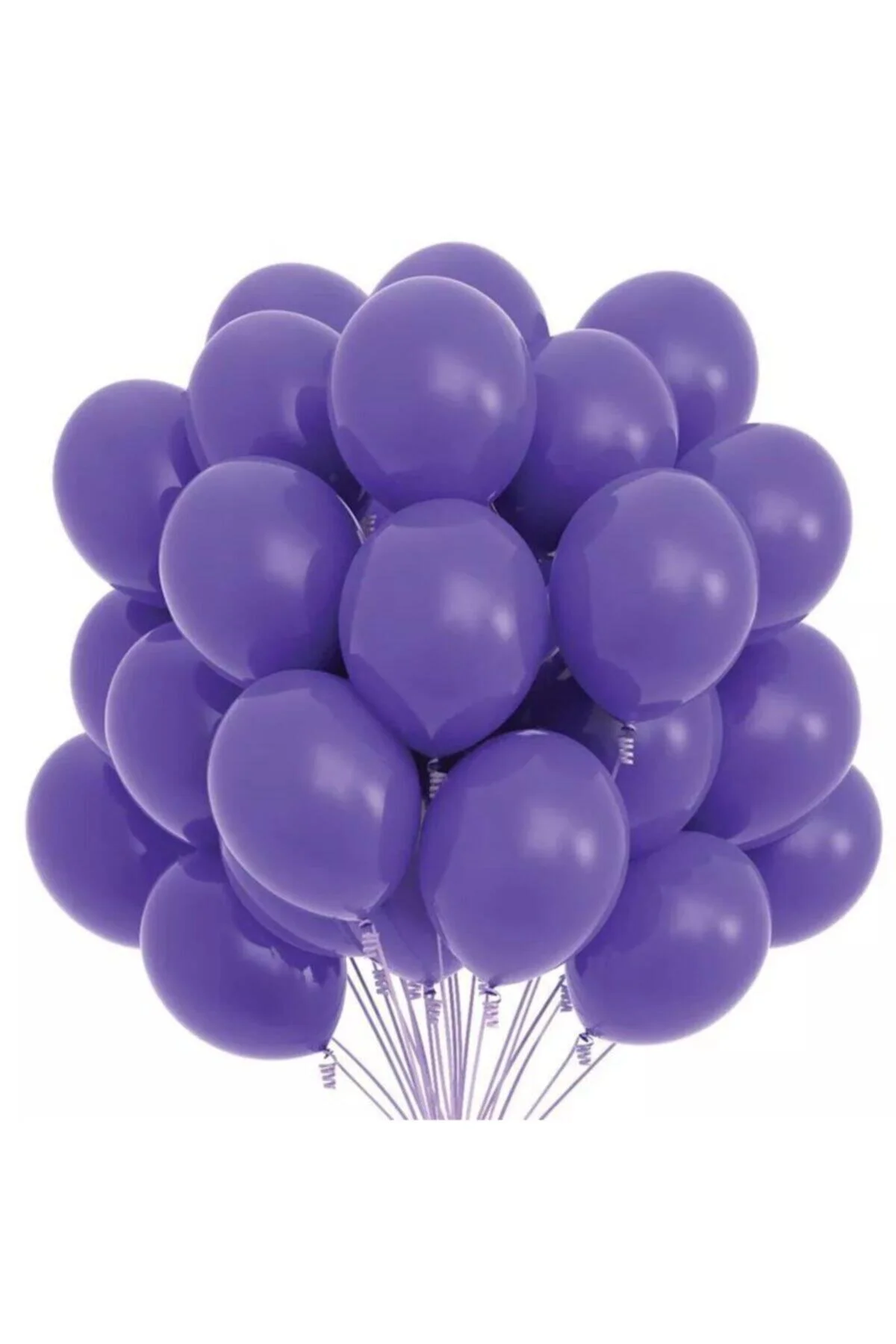 Mor Renk Metalik Balon Sedefli Balon 100 Adet
