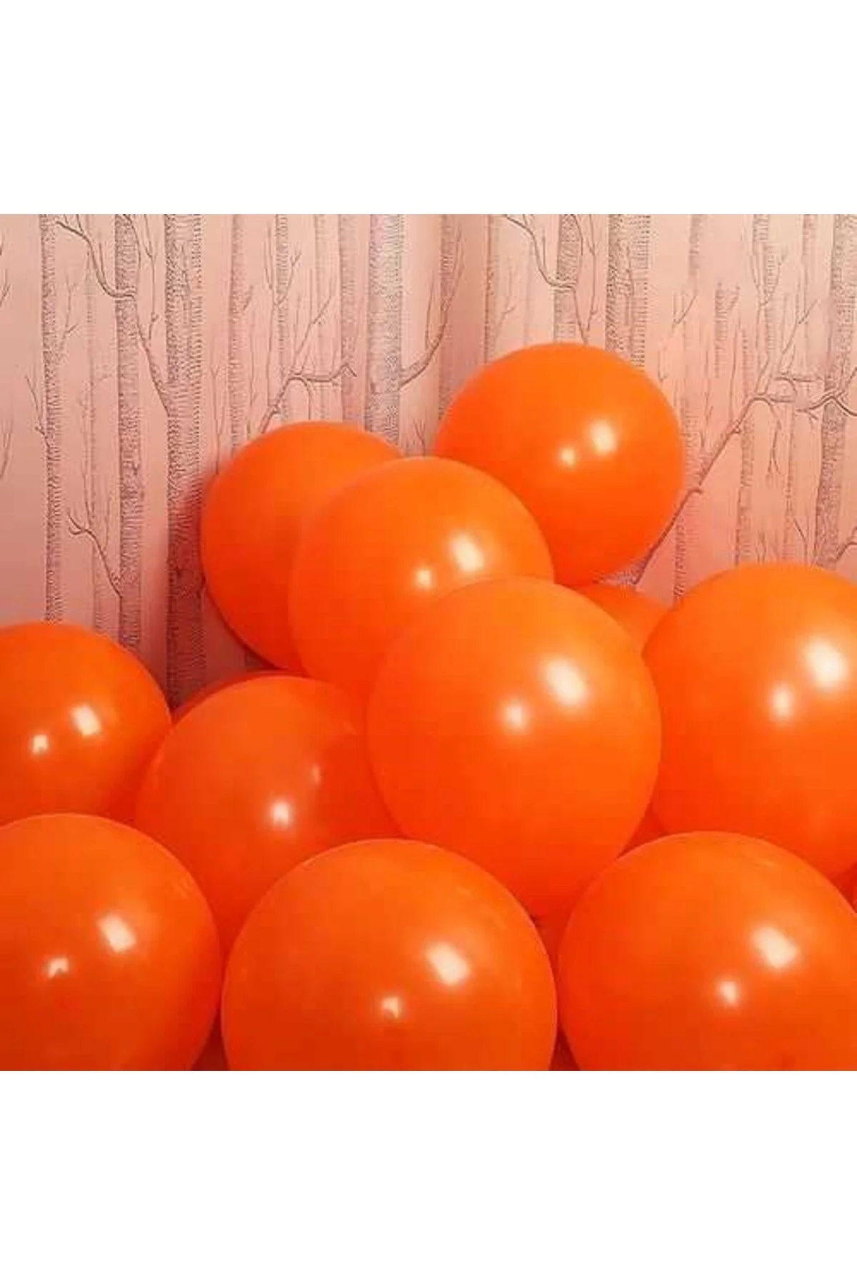 Turuncu Siyah Beyaz Balon 20 Adet - Partioutlet Görsel 3