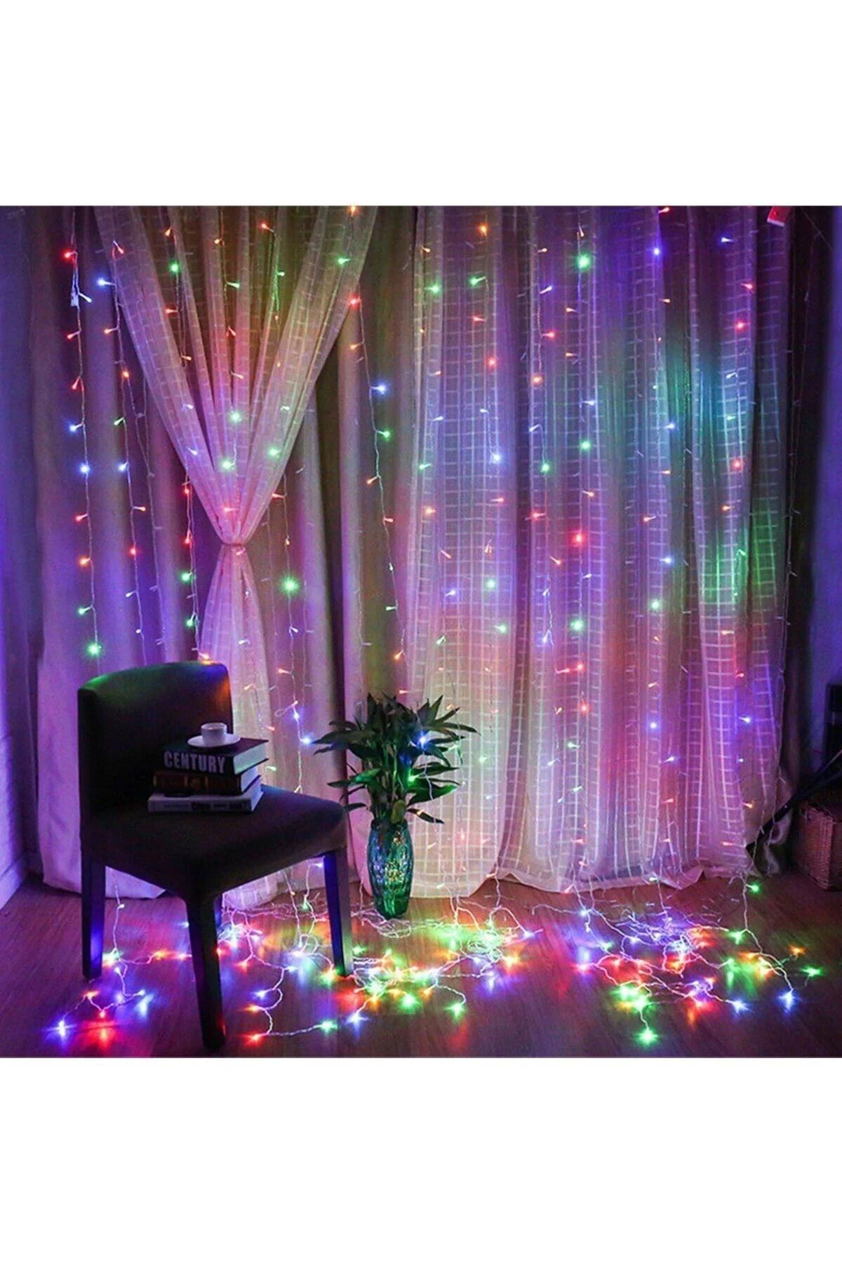 10mt Rgb 100 Led Fişli Noel Parti Yılbaşı Ağaç Dekoratif Aydınlatma Lambası Animasyonlu Süsleme