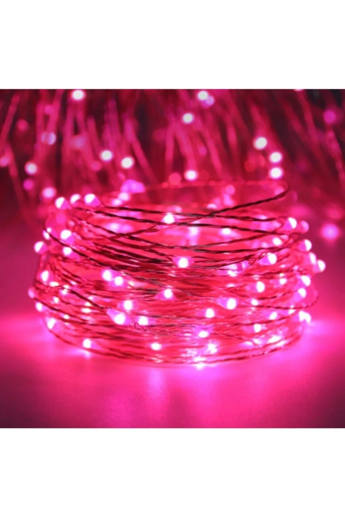 5 Metre Peri Led Çok Amaçlı Yılbaşı Parti Dekoratif Aydınlatma - Pembe