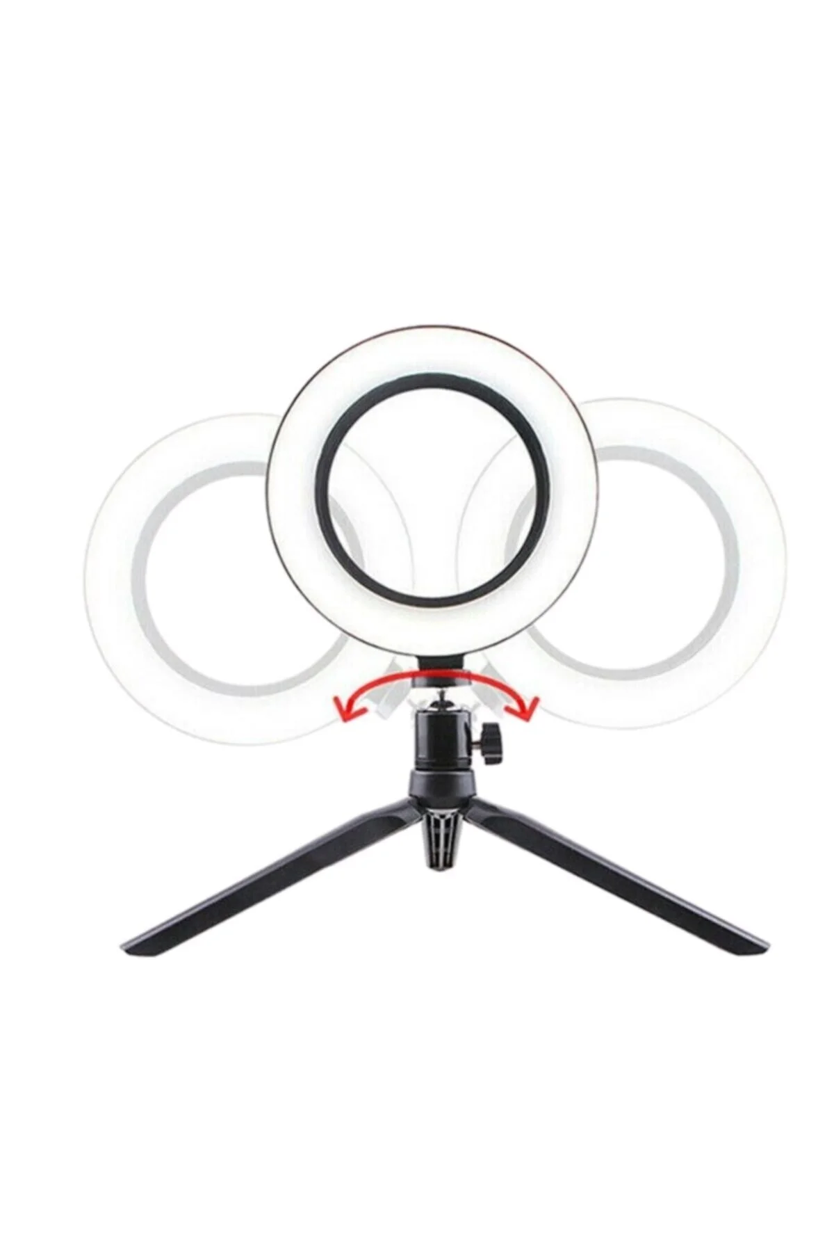 10inç 26cm Youtube Instagram Tiktok Selfie Stüdyo Video Fotoğraf Ring Light Tripod Led Halka Işık - rennway Görsel 4