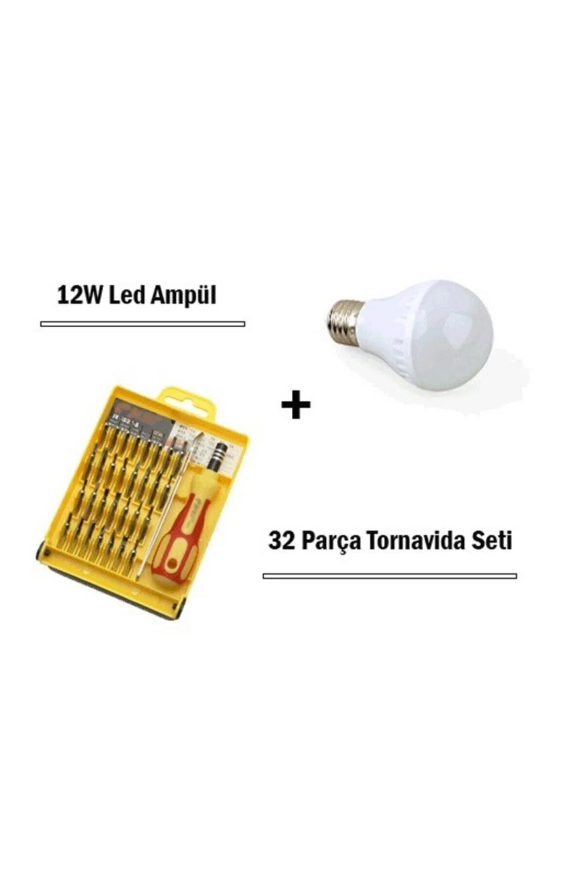 12w Led Ampul + 32 Parça Tornavida Seti - renn Görsel 2