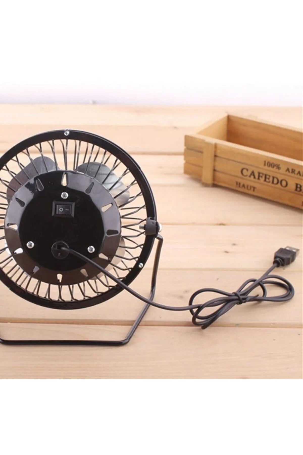 Soğutucu Serinletici Pervaneli Masaüstü Küçük Ayaklı Vantilatör Klima Usb Fan Metal Fan - Xnews Görsel 2