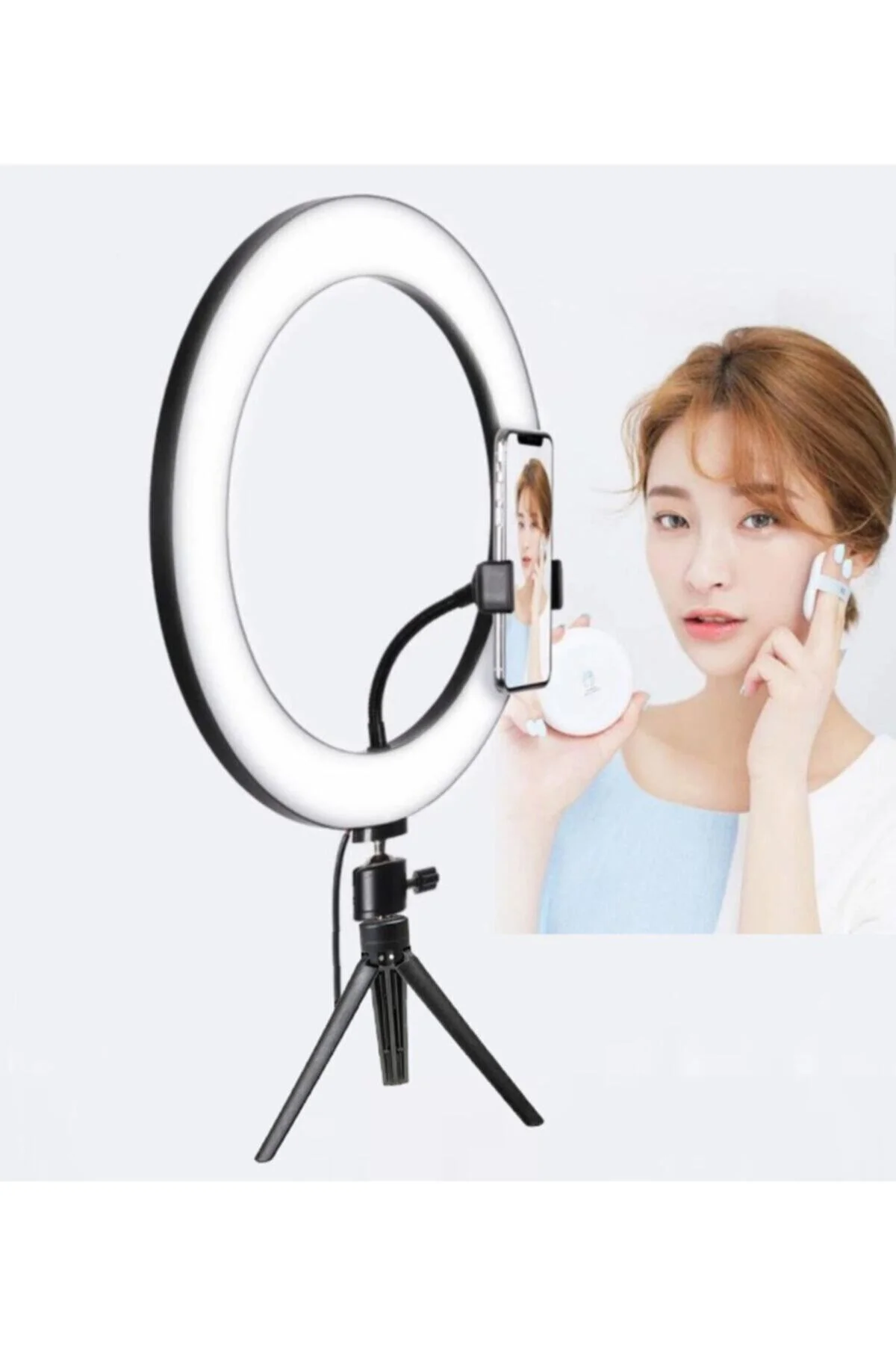 Ring Light Makyaj Selfie Led Işığı 10 Inç Tripot Ayaklı