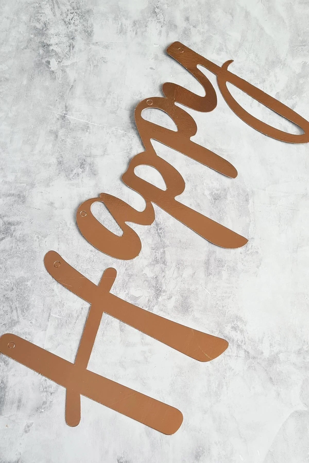 Happy Birthday Rose Gold Doğum Günü Banner Kaligrafi Banner Yazı Rose Gold - PEKSHOP Görsel 2