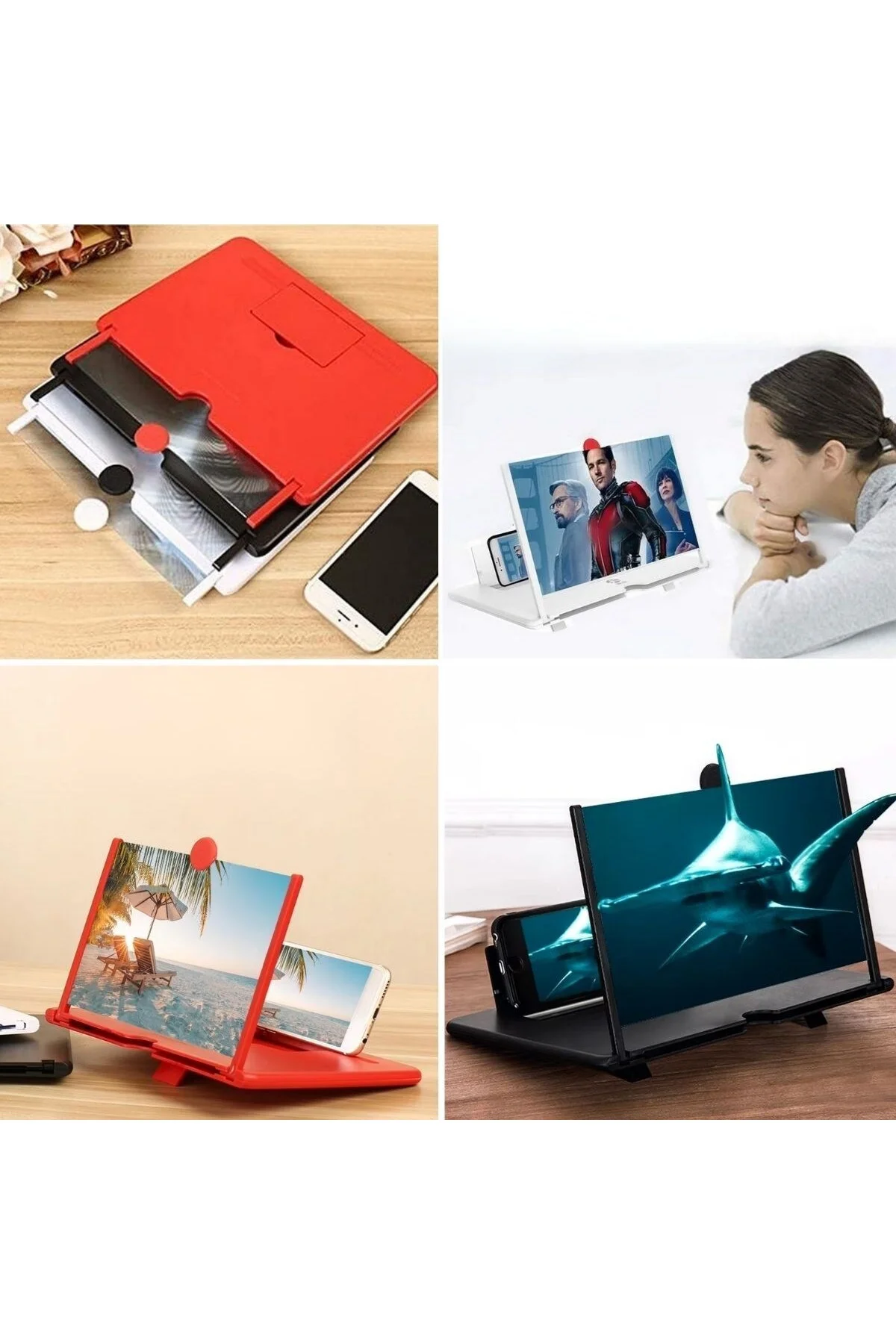 3D SİNEMA Telefon ve Tablet Ekran Aparat 3 Farklı Renk Çeşidi