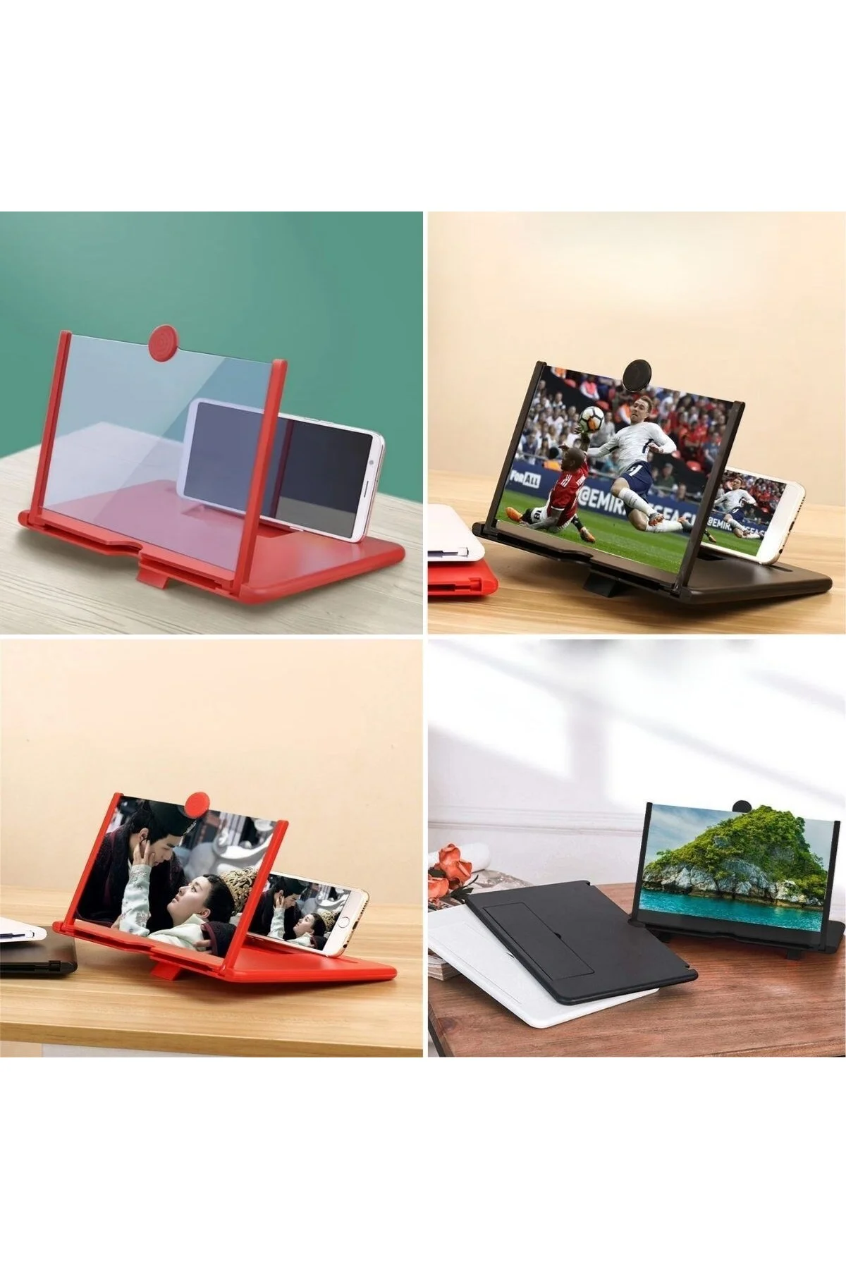 3D SİNEMA Telefon ve Tablet Ekran Aparat 3 Farklı Renk Çeşidi - Aklow akyoleticaret Görsel 3