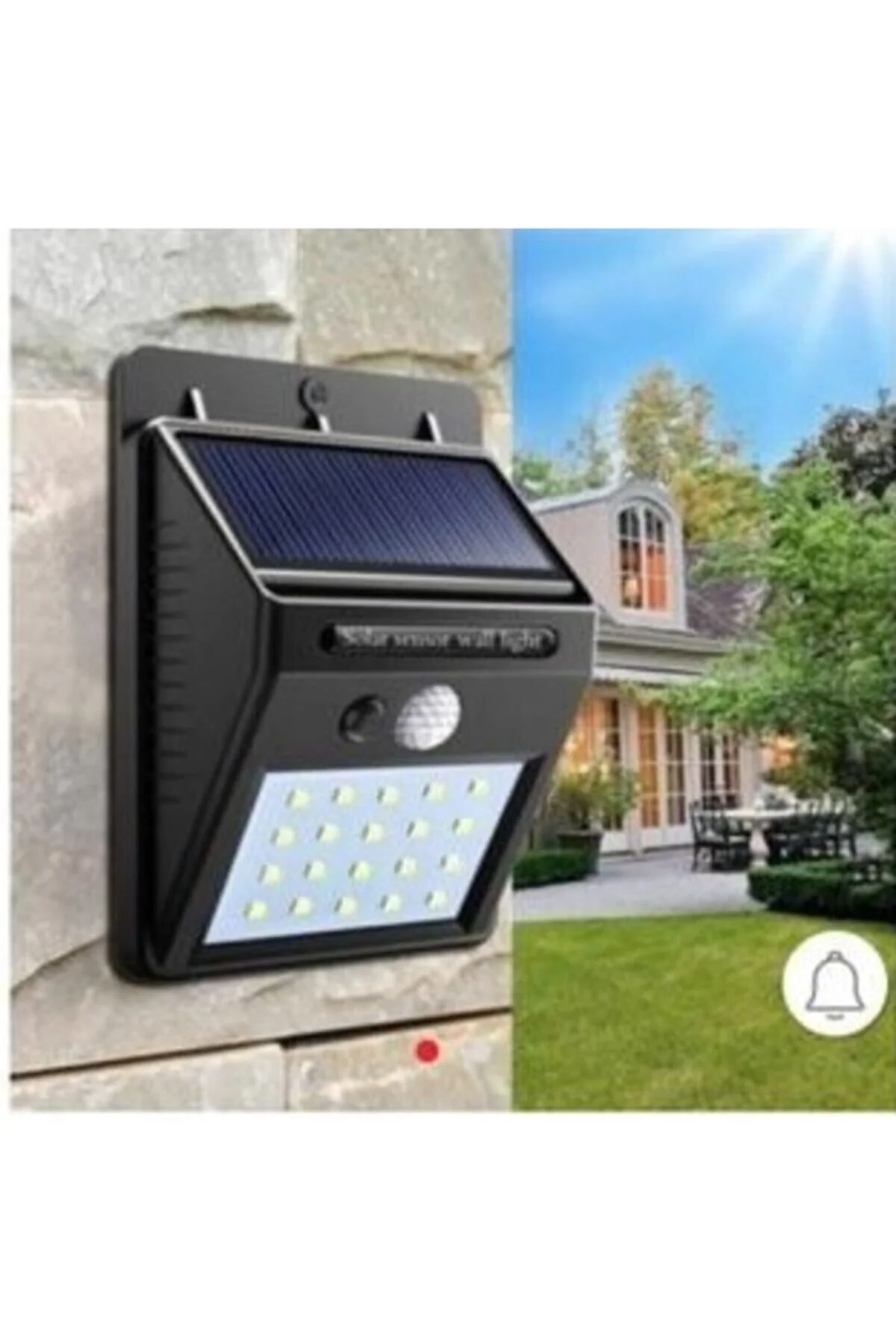 20 Led Solar Güneş Enerjili Bahçe Aydınlatması Aplik Kamp Lambası