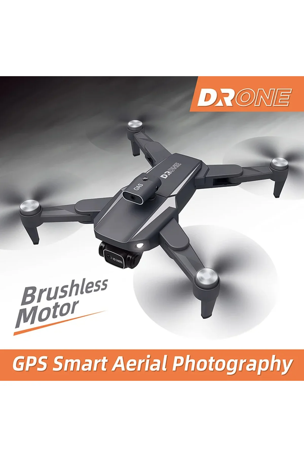 HD Dual Kamera Katlanır Çantalı Drone Seti Siyah Fırçasız motor Geri Dönüş Özellikli - pazariz Görsel 2
