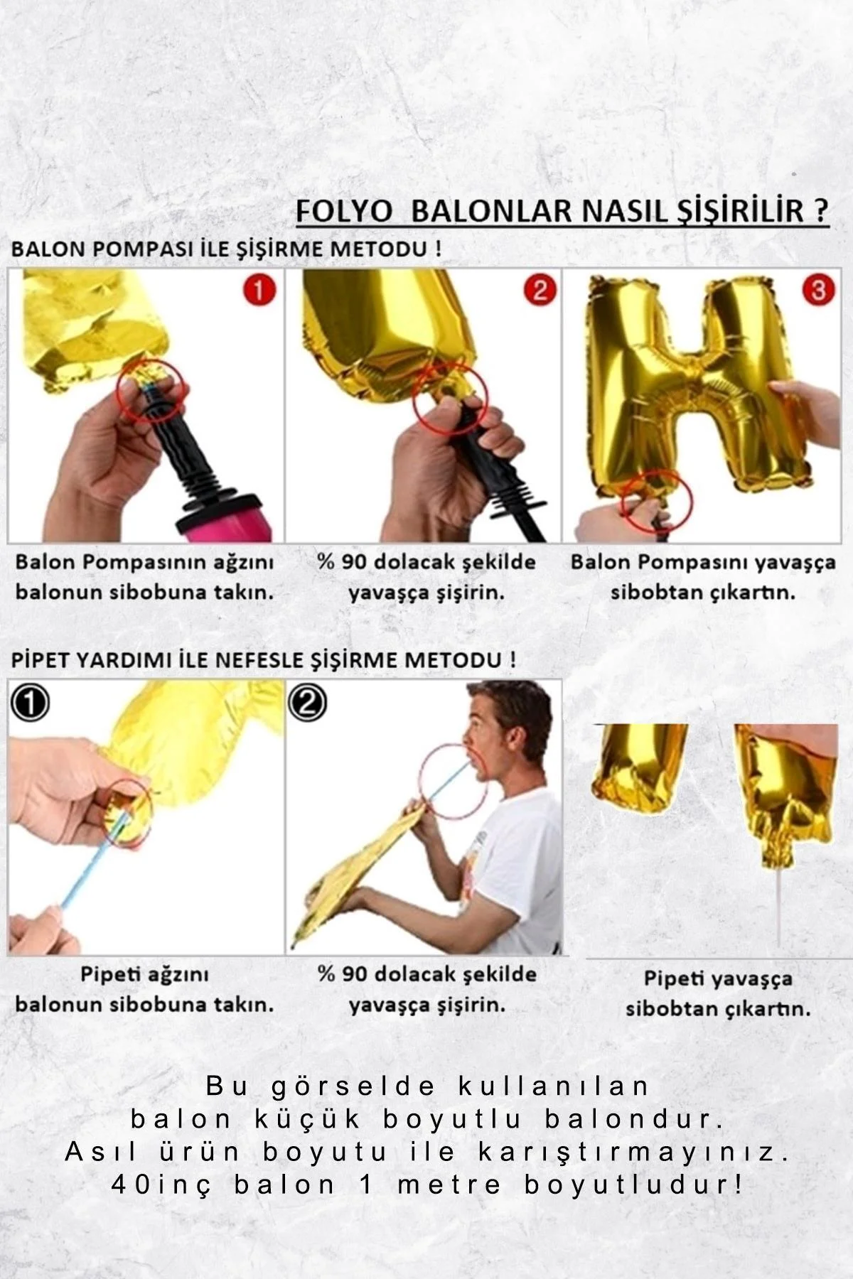 L Harfi Gümüş Folyo Balon 100 Cm 40 Inç 1 Metre Silver - PEKSHOP Görsel 2