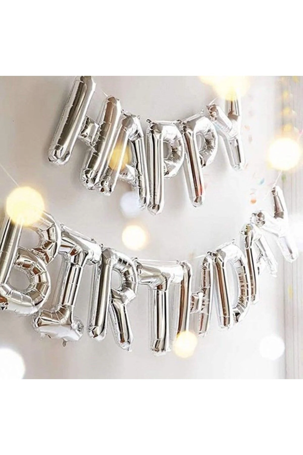 L Harf Gümüş Folyo Balon Küçük 35 Cm - Partioutlet Görsel 2