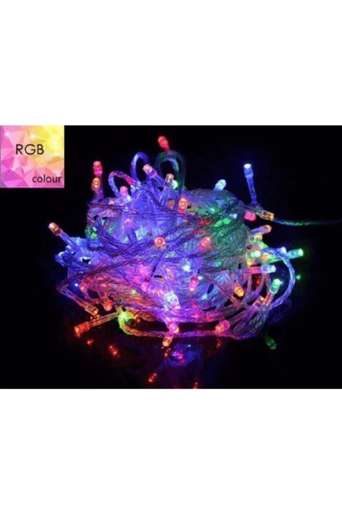 10mt Rgb 100 Led Fişli Noel Parti Yılbaşı Ağaç Dekoratif Aydınlatma Lambası Animasyonlu Süsleme