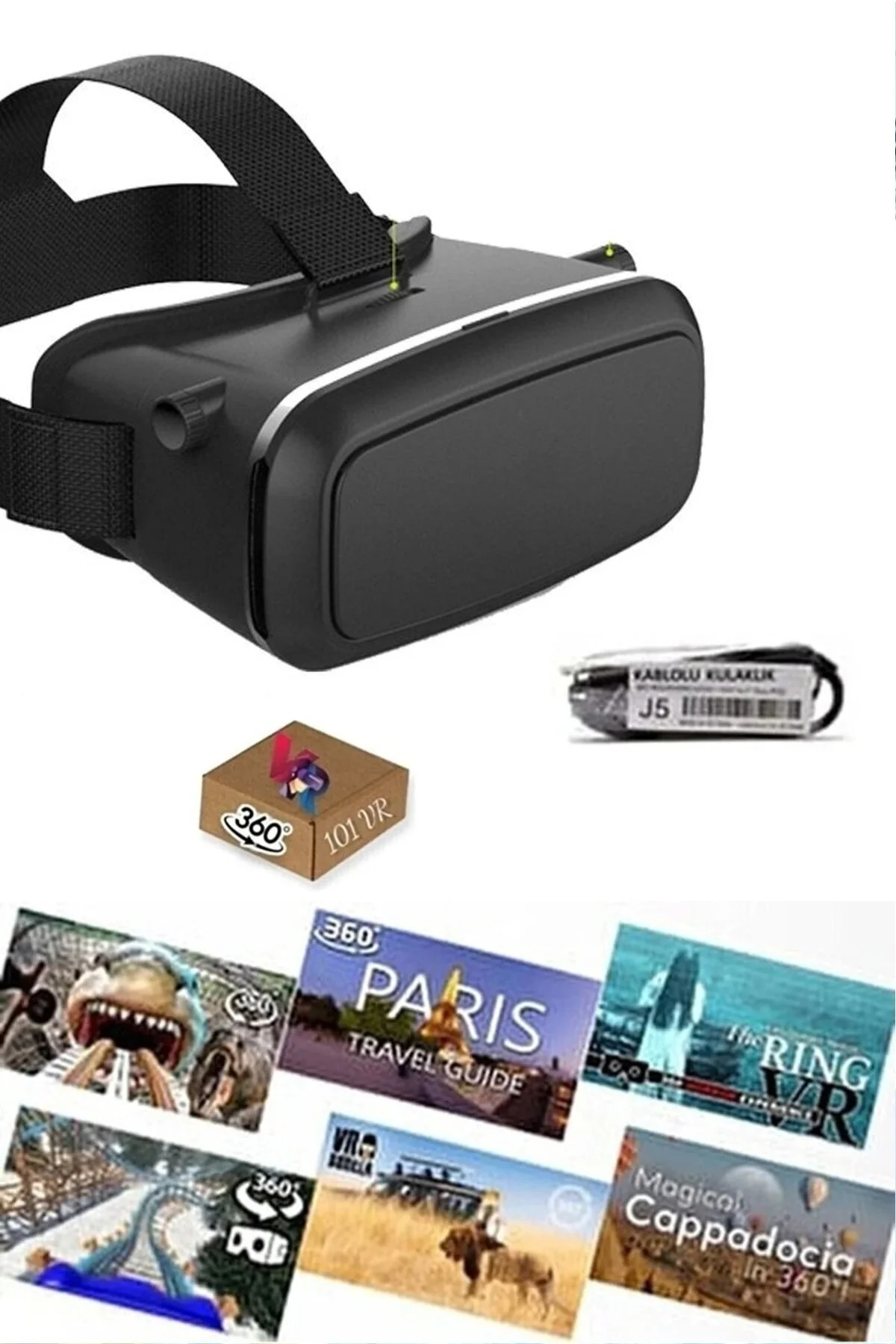 Sanal Gerçeklik Gözlüğü Set 360 Vr Eğlenceli Içerik Paketi Set