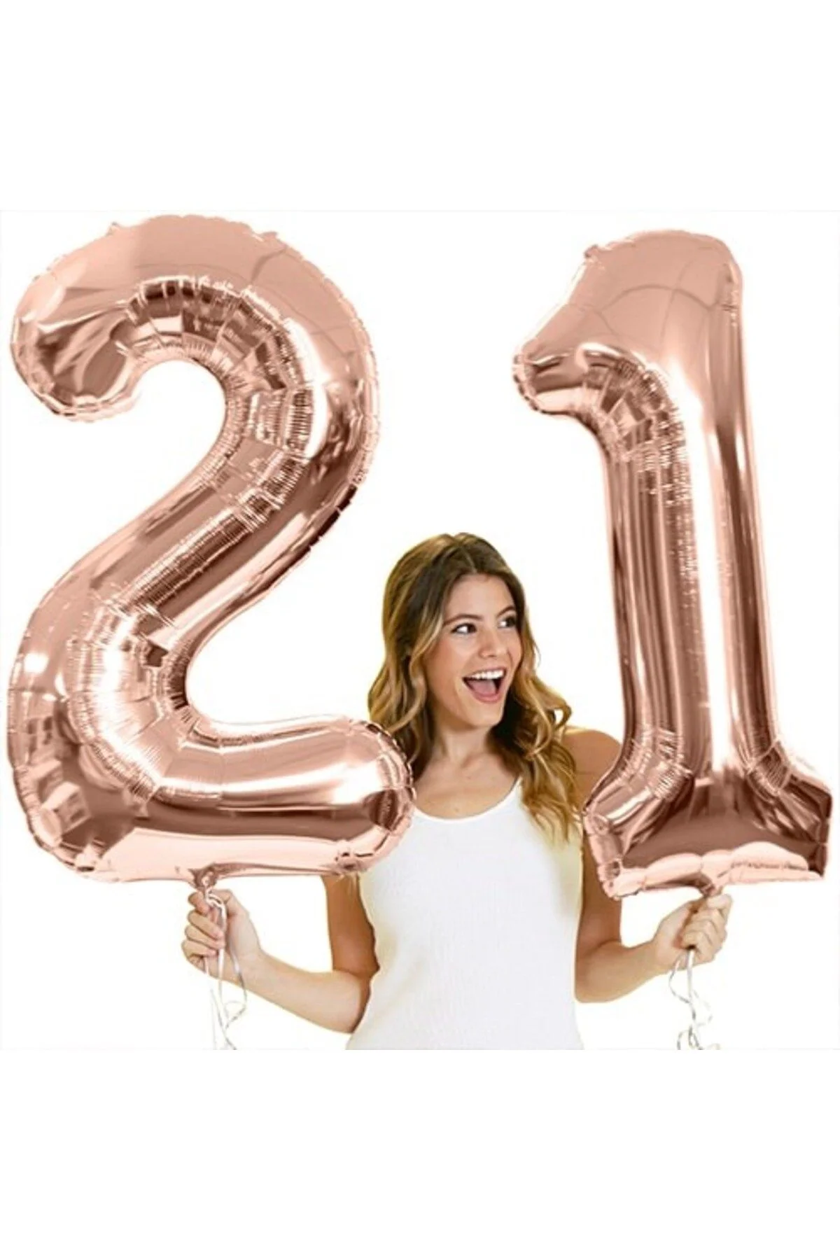 1 Rakam Rose Folyo Balon 76 Cm - Partioutlet Görsel 2