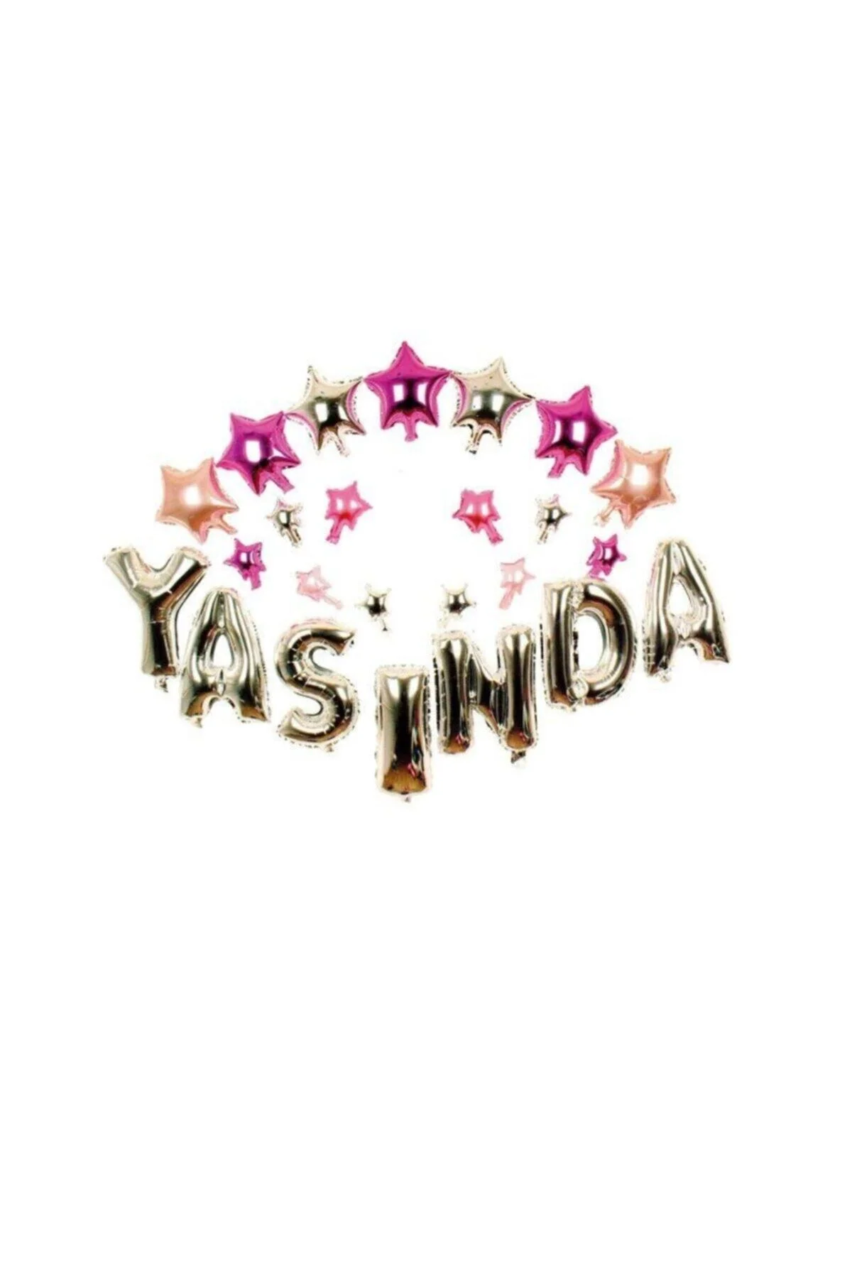 Yıldızlı Gümüş Yaşında Balon Yaşında Doğum Günü Balonu Yaşında Dekor Balon Yaşında Balon