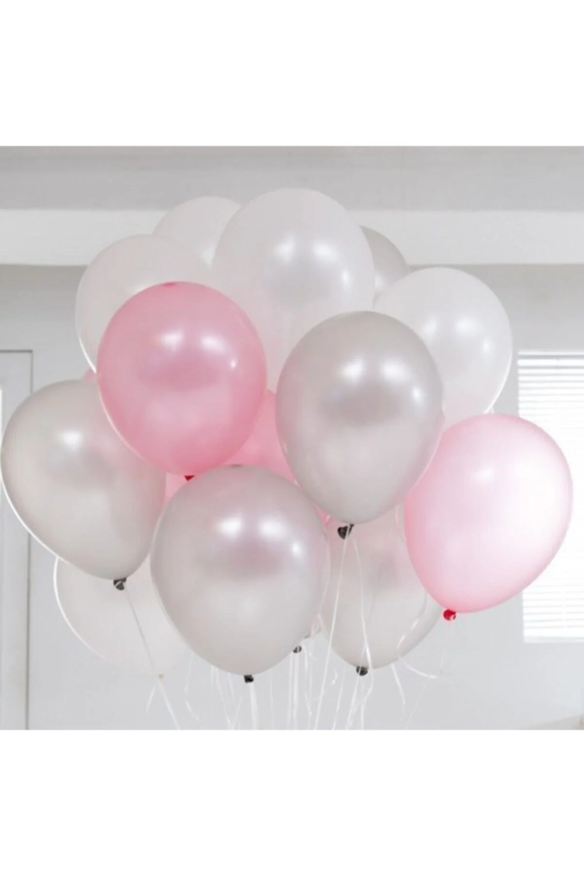 Fırsat Ayı Metalik Sedefli (pembe -gümüş Karışık) Uçan Balon 100 Adet - Firsat Ayi Görsel 2