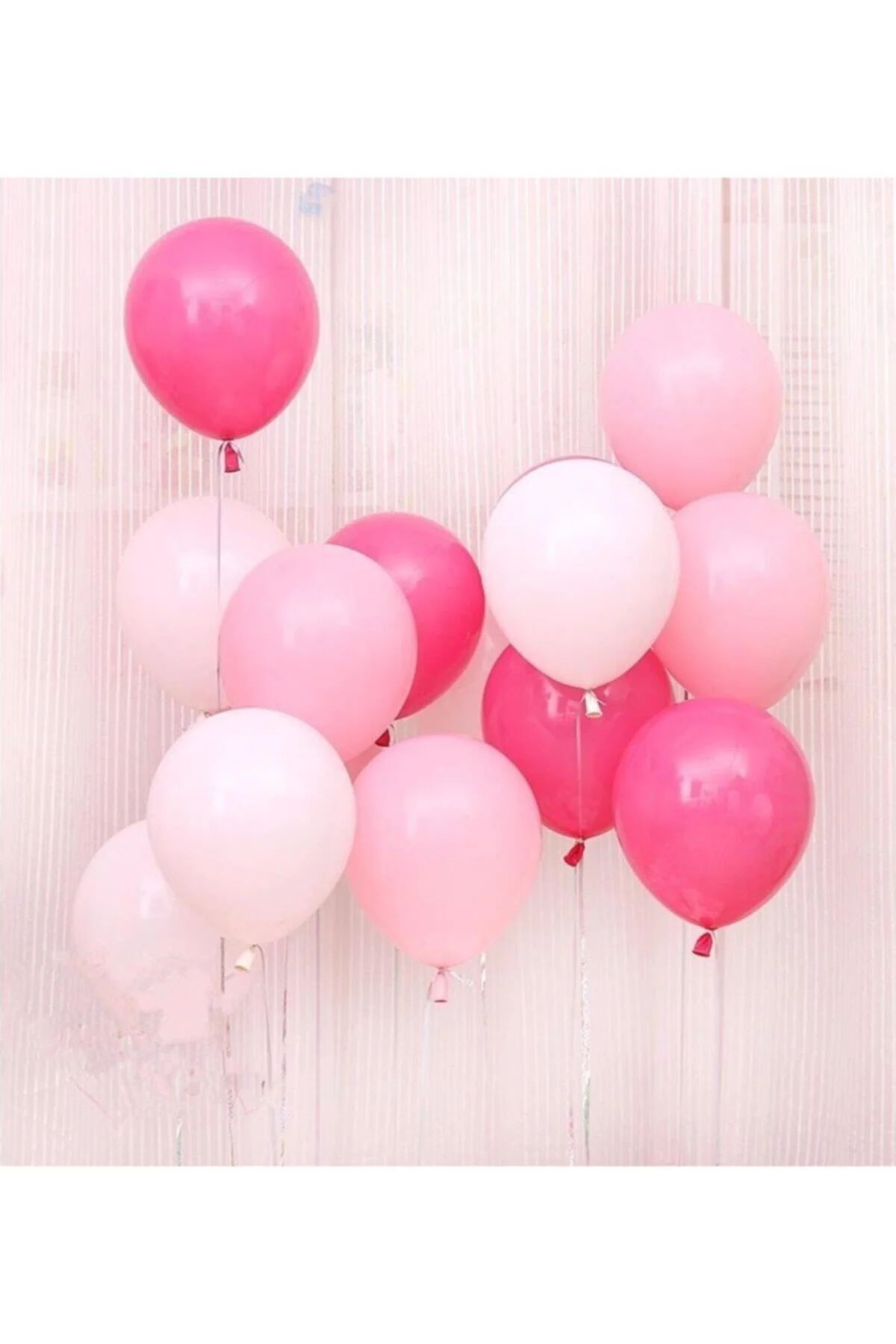 Fırsat Ayı 30 Adet Metalik Sedefli (fuşya-şeker Pembe-beyaz) Karışık Balon Helyumla Uçan