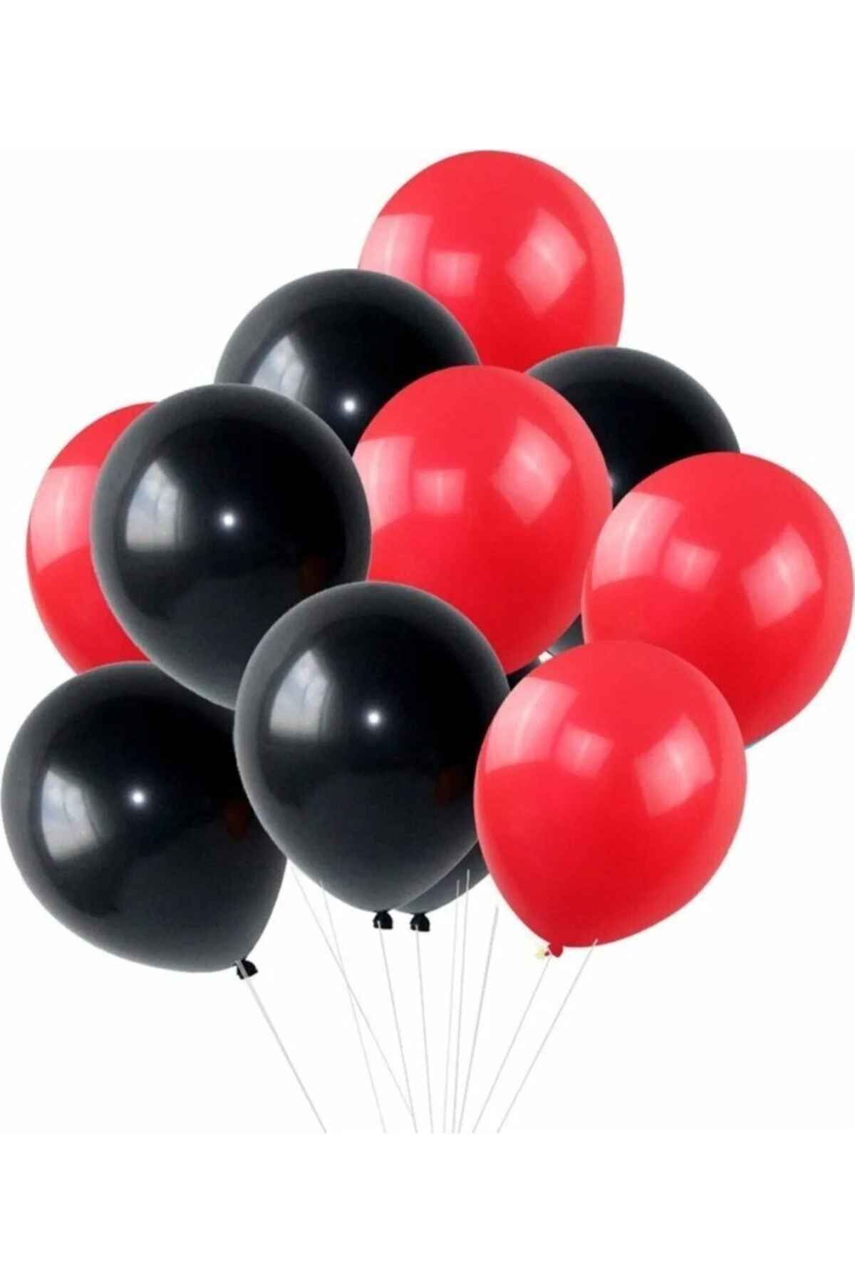 Fırsat Ayı Balon Metalik Sedefli Balon 25 Kırmızı 25 Siyah Karışık 50 Adet