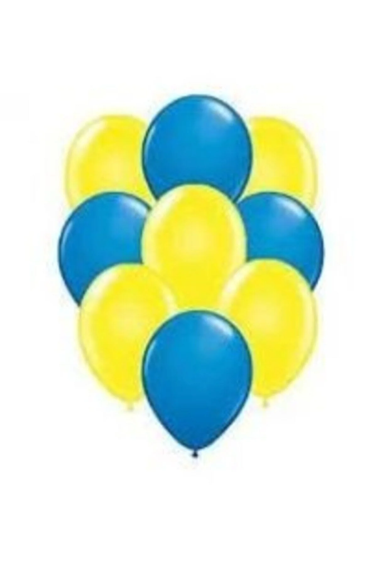 Fırsat Ayı 100 Adet Metalik Sedefli Sarı Lacivert Karışık Balon - Firsat Ayi Görsel 2