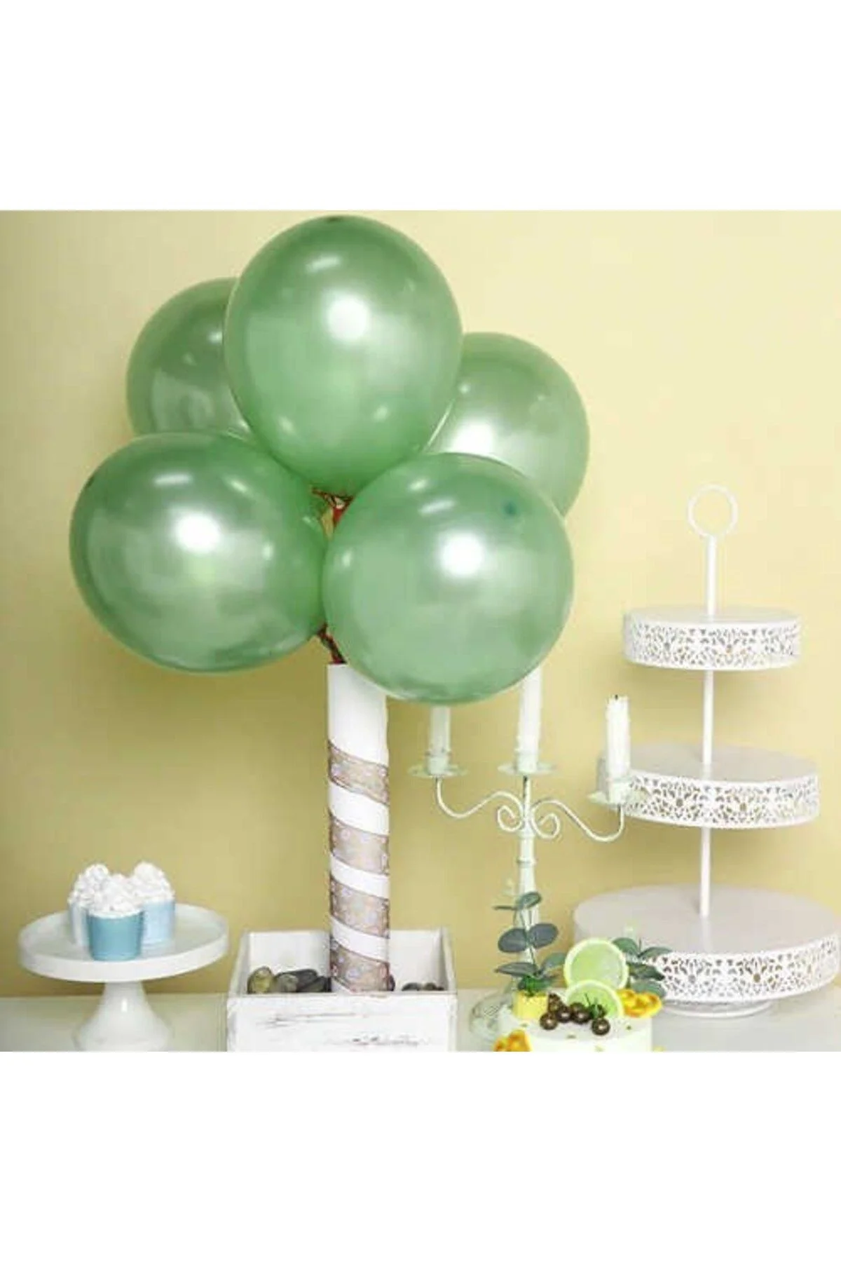 Koyu Yeşil Metalik Balon 100 Adet - Partioutlet Görsel 4