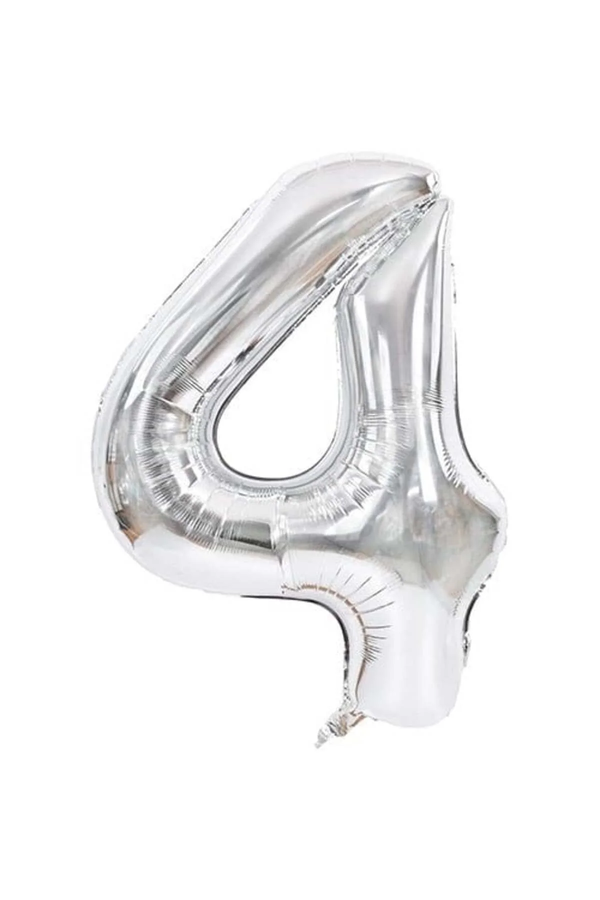 4 Rakam Folyo Balon Gümüş 100 cm