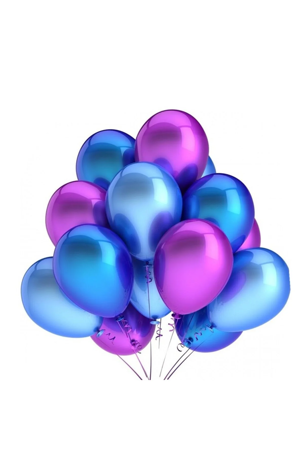 Metalik Balon Parti Organizasyon Balonu 12 İnç Düğün Doğum Günü Dekorasyon 30 Adet - pazariz Görsel 4