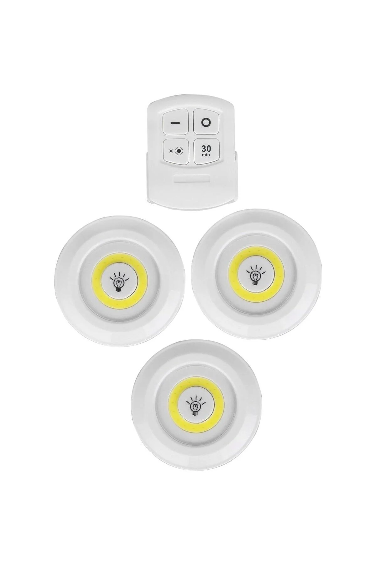 Uzaktan Kumandalı Yapışkanlı Led Spot Lamba 3 Lü