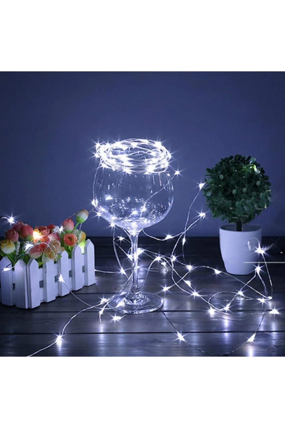 Pilli Dekoratif Peri Led Işık 10 Metre Beyaz Parti Aydınlatma - rennway Görsel 3