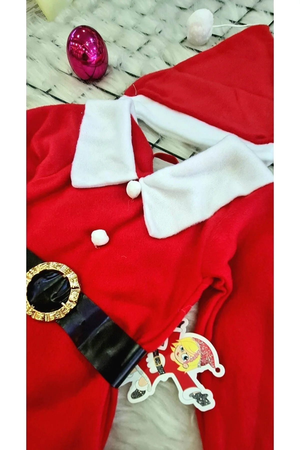 Kız Çocuk Noel Elbise Noel Baba Kıyafeti Kostümü
