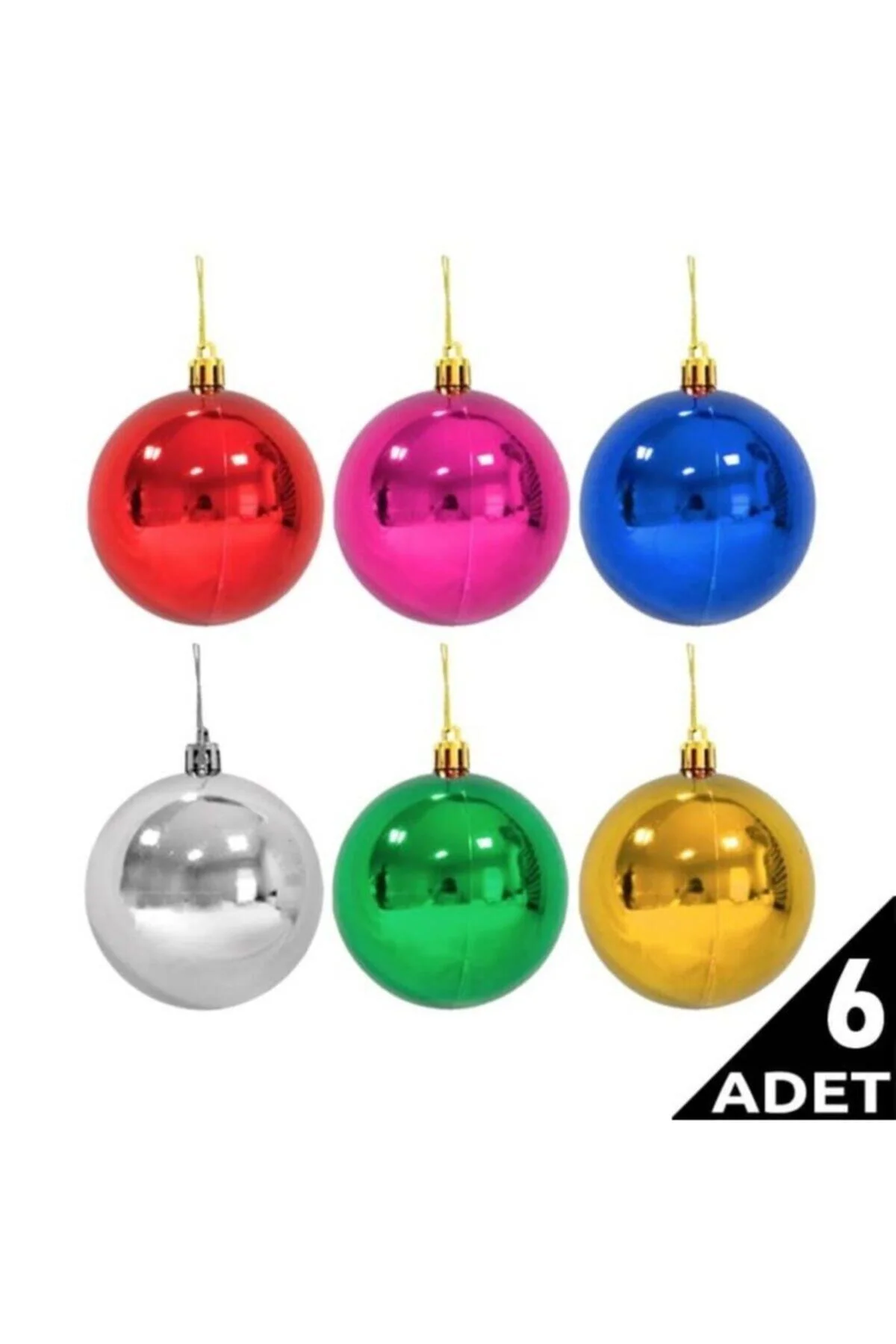 Yılbaşı Ağaç Süsü, Cici Top, 3 cm Ve 6 Adet - pazariz Görsel 2