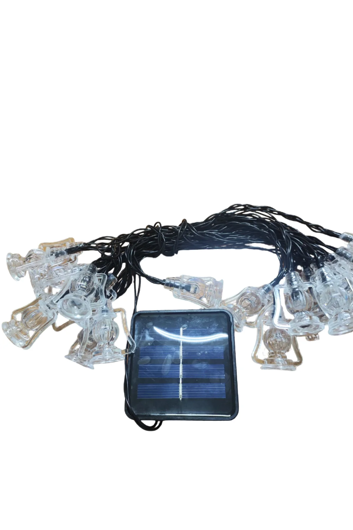 Güneş Enerjili 8 Mod LED Bahçe Balkon Ağaç Solar Aydınlatma Gaz Lambası GünIşığı 20 LED 4 Mt - pazariz Görsel 4