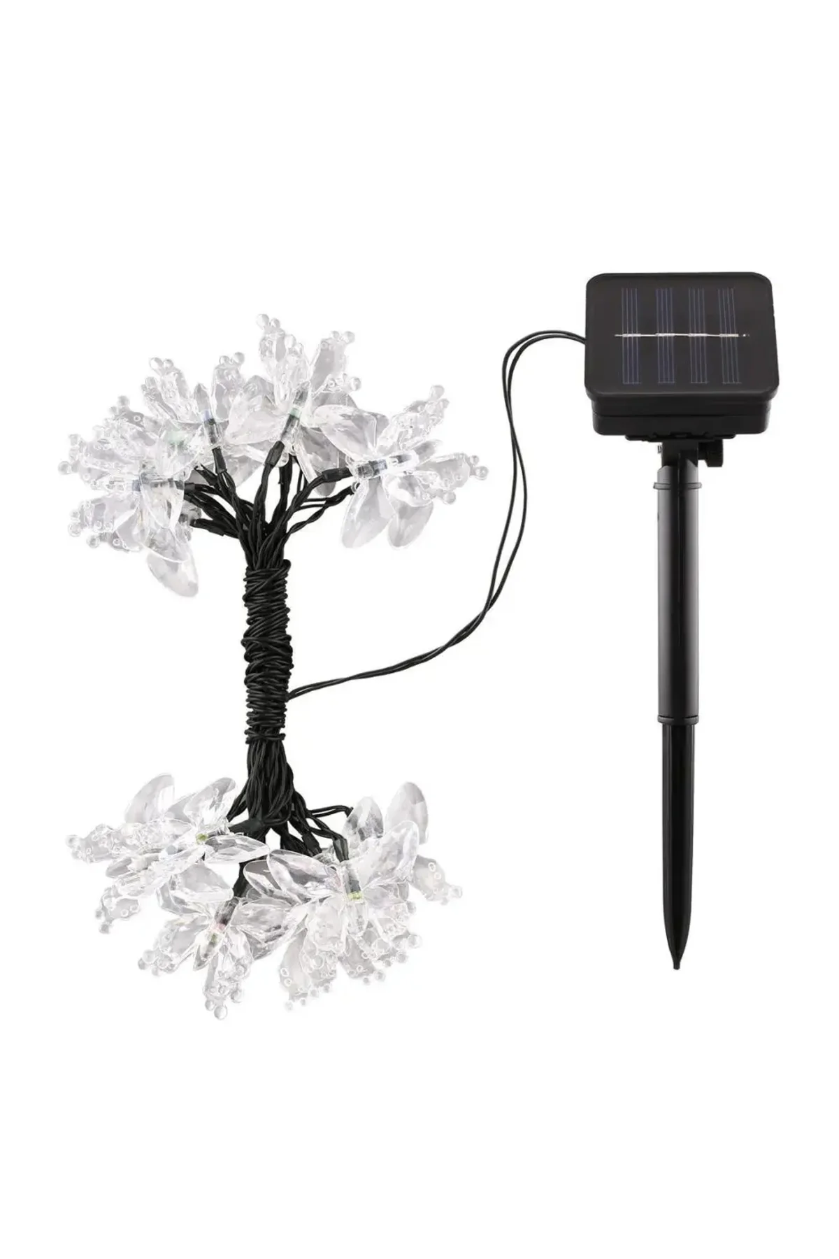 Güneş Enerjili 8 Mod LED Bahçe Balkon Ağaç Solar Aydınlatma Gaz Lambası GünIşığı 20 LED 4 Mt - pazariz Görsel 5