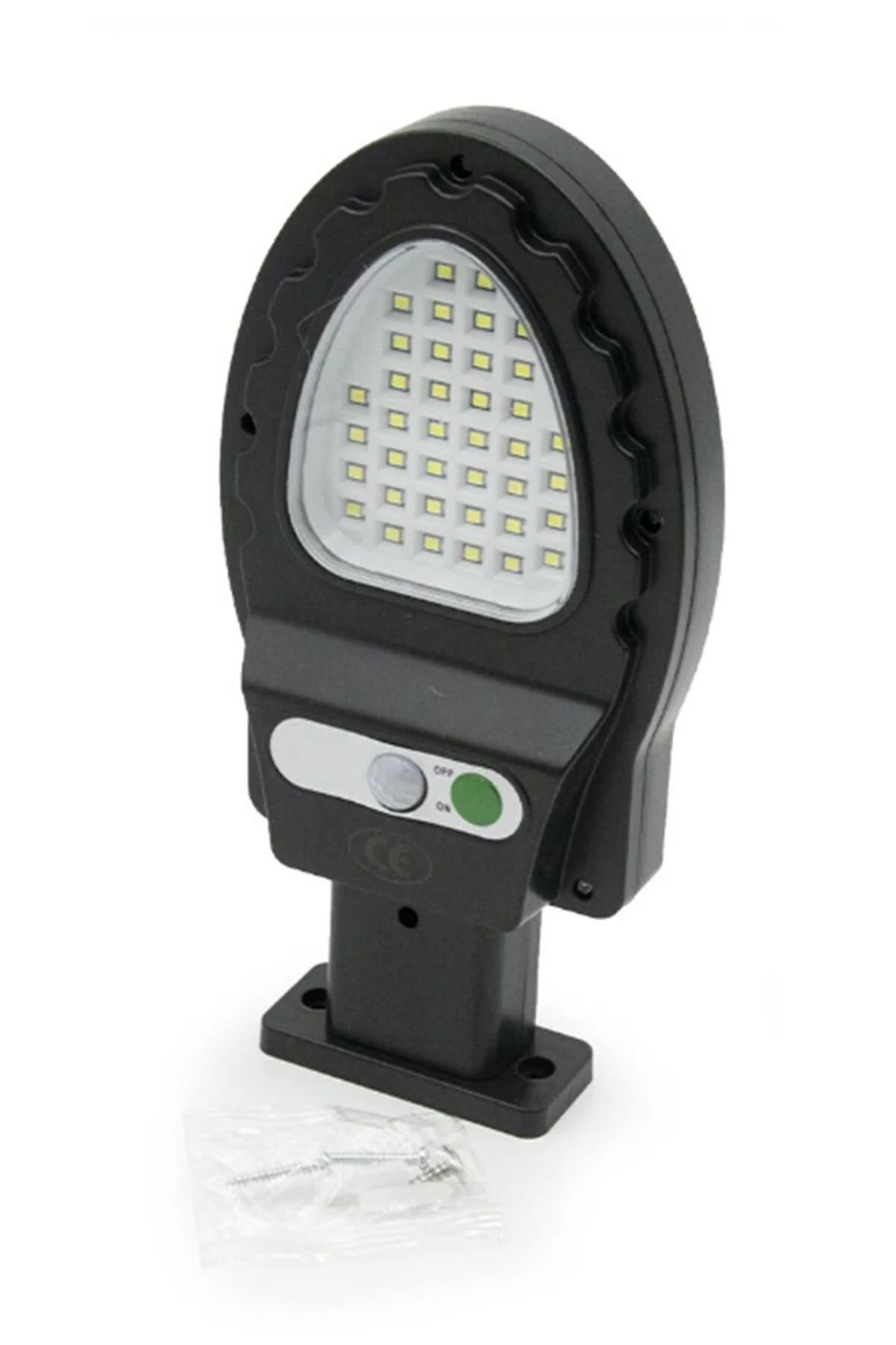 38 Led'li Sensörlü Gece Otomatik Yanan Güneş Enerjili 38 Led Sokak Lambası Solar Aydınlatma