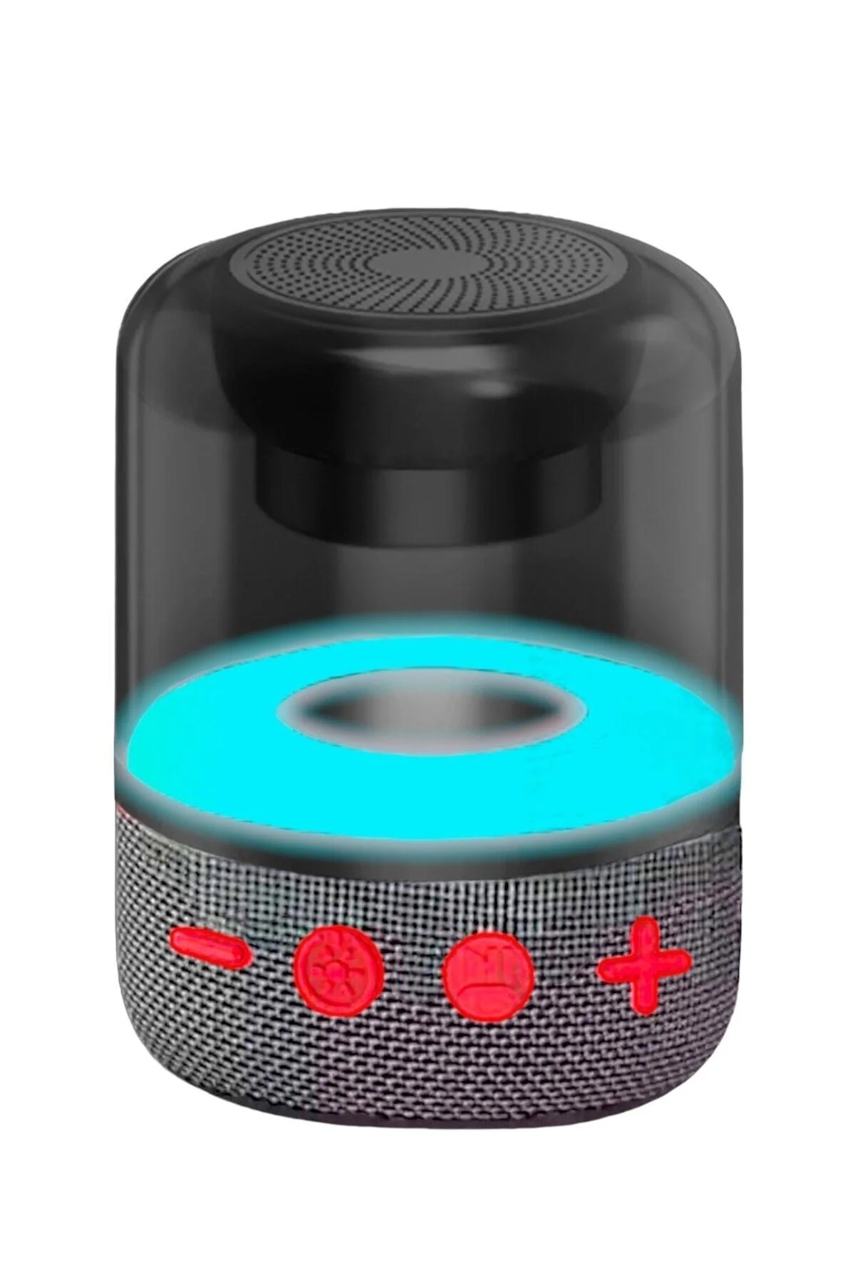 Işıklı Bluetooth Hoparlör Ses Bombası Yüksek Ses Yeni Nesil 2023 Version Gri
