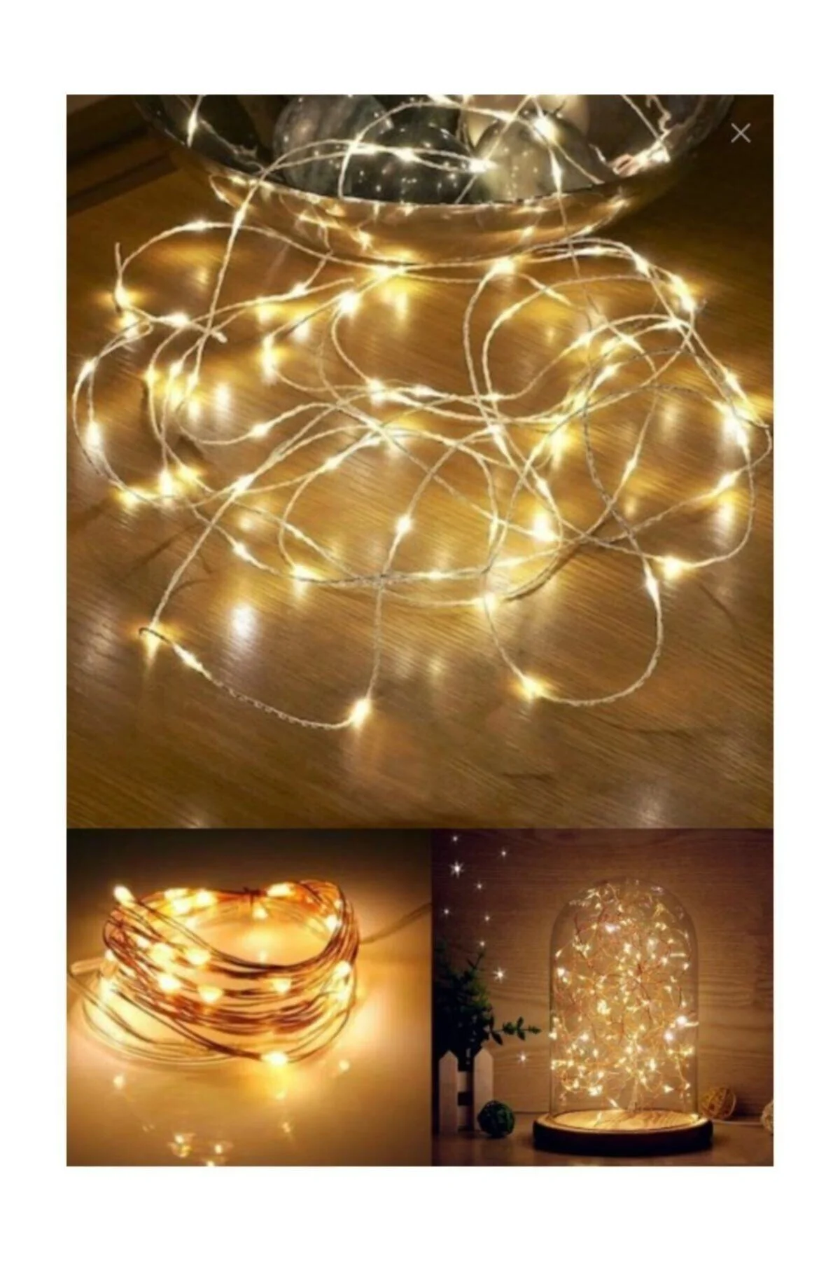 10mt Peri Günışığı 100 Led Pilli Noel Parti Yılbaşı Ağaç Dekor Aydınlatma Lamba Animasyonlu Süsleme - Firsat Ayi Görsel 4