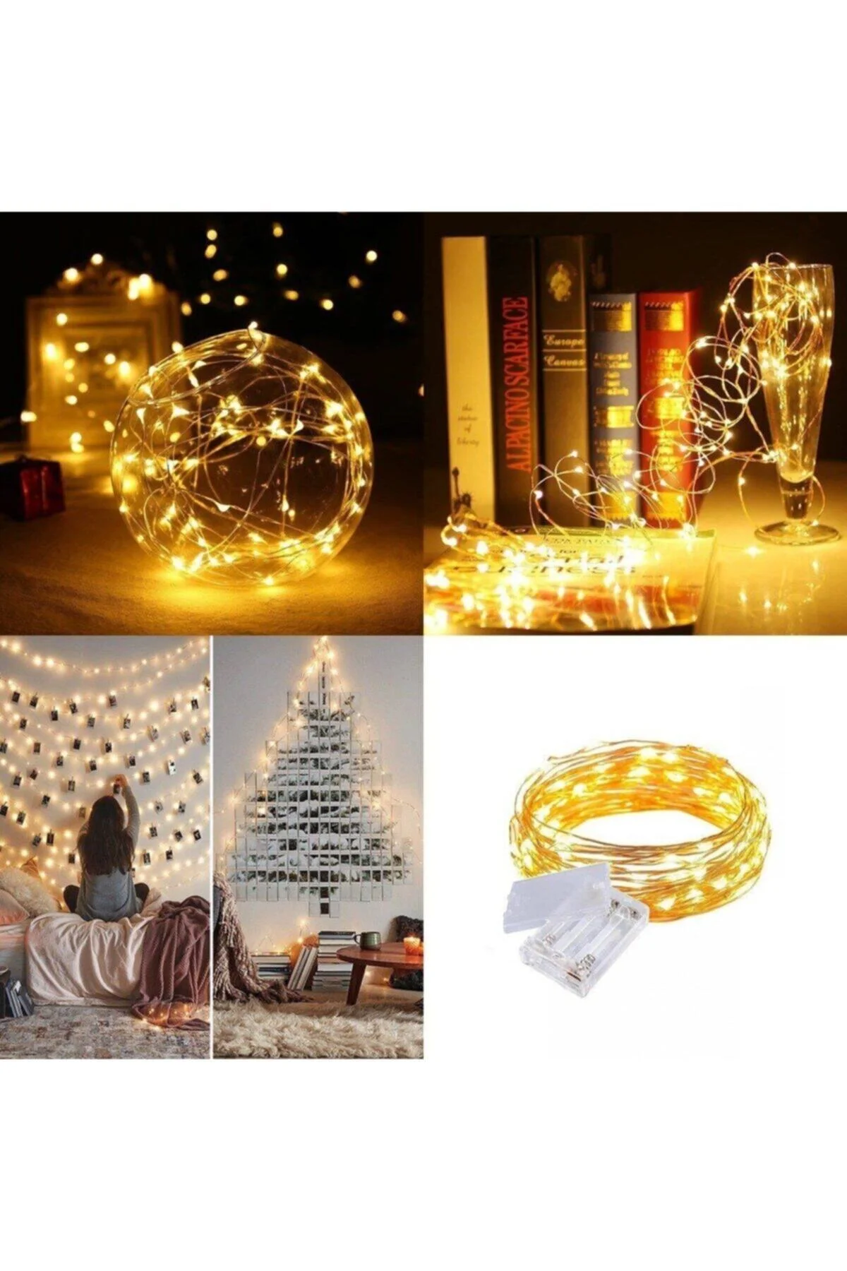 10mt Peri Günışığı 100 Led Pilli Noel Parti Yılbaşı Ağaç Dekor Aydınlatma Lamba Animasyonlu Süsleme - Firsat Ayi Görsel 3