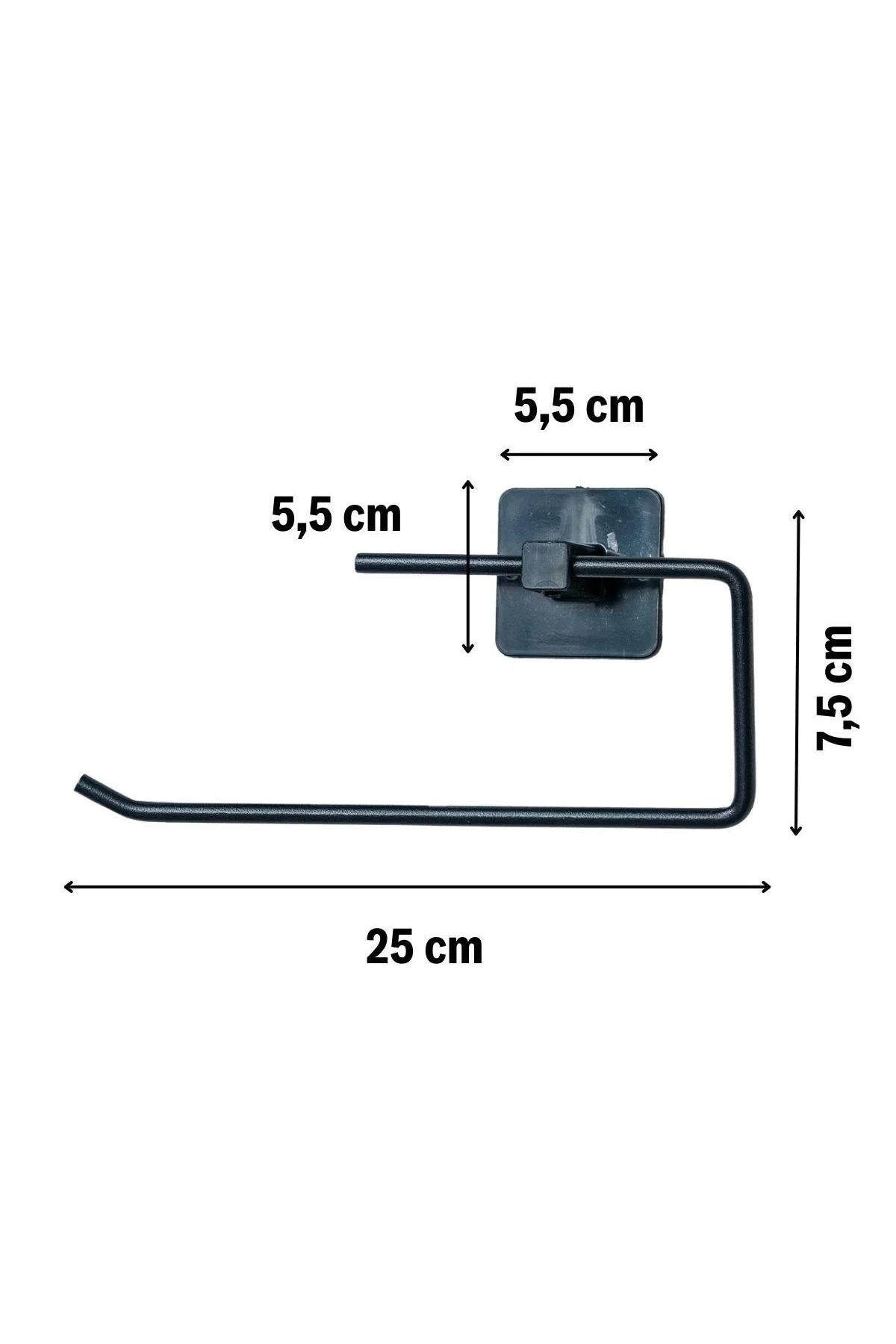 Kendiliğinden Yapışkanlı Siyah Paslanmaz Metal Rulo Havluluk Aparat - Just Cheap Store Görsel 4