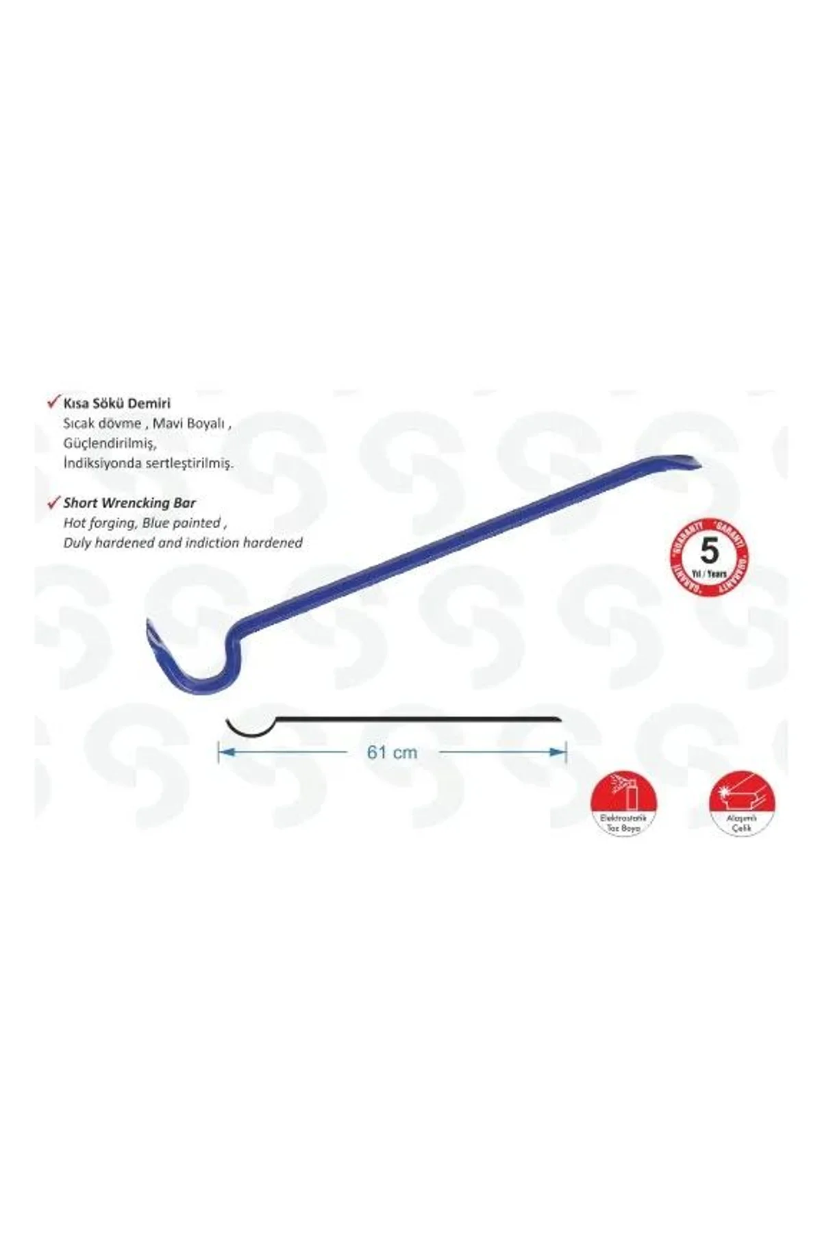 Sk 6000 Kısa Sökü Demiri - 1200 Gr, 61cm