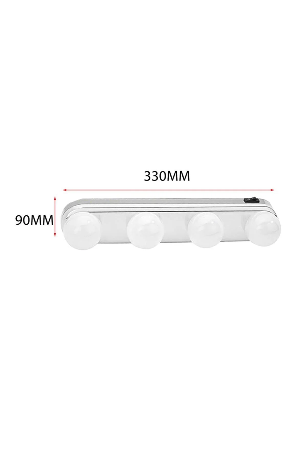 Kablosuz Parlak Banyo Stüdyo Makyaj Aynası Işığı Pilli Vantuzlu Taşınabilir 4 Led Ampul (4741) - Just Cheap Store Görsel 3