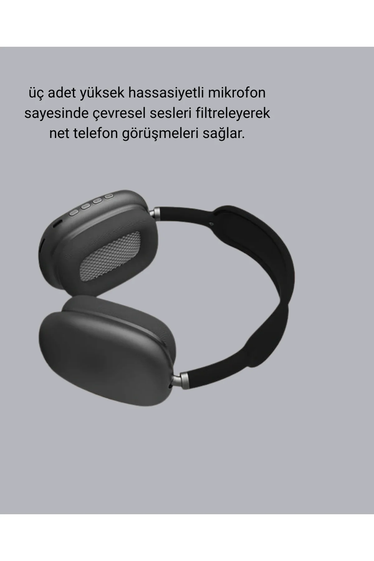 Bluetooth 5.0 Kulak Üstü Kulaklık – Gürültü Engelleme, Uzamsal Ses, Hızlı Şarj - Just Cheap Store Görsel 3