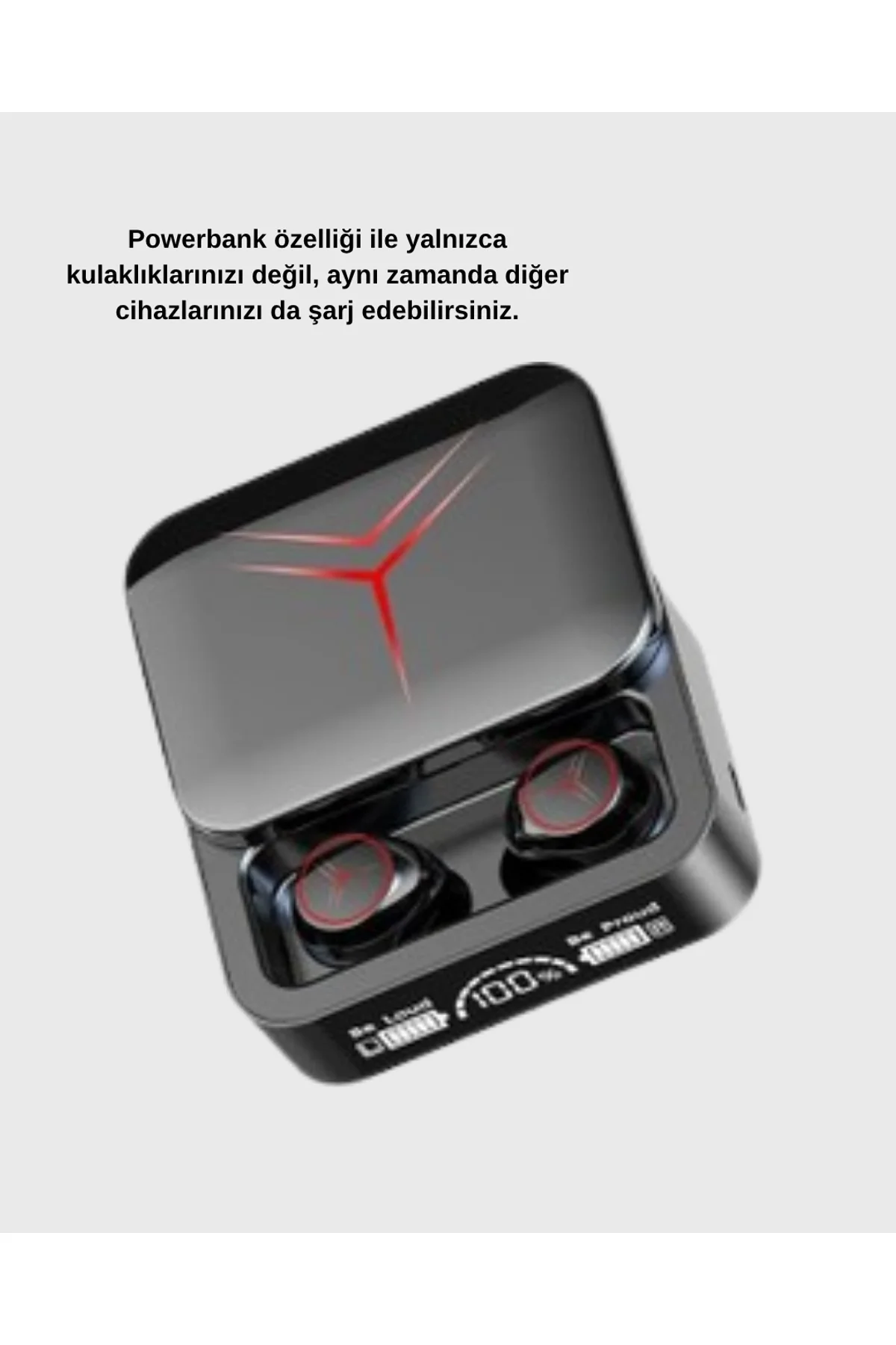 Powerbank Özellikli Bluetooth Kablosuz Kulaklık – Dokunmatik Kontrol, Uzun Pil Ömrü, Ergonomik Tasar - Just Cheap Store Görsel 5