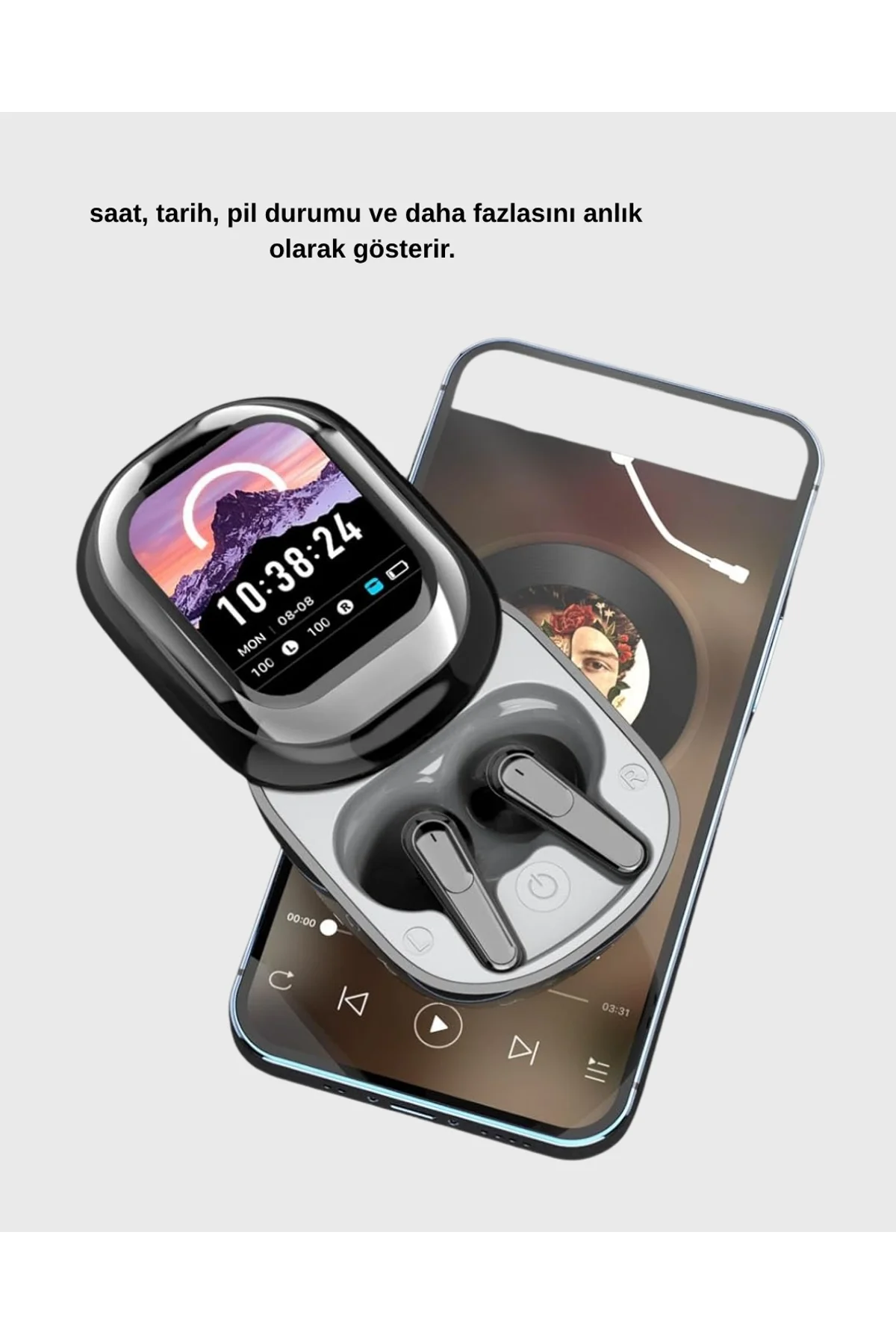 Bluetooth 5.4 Kulaklık – Gürültü Engelleme Ve Akıllı Ekranlı Şarj Kutusu - Just Cheap Store Görsel 5