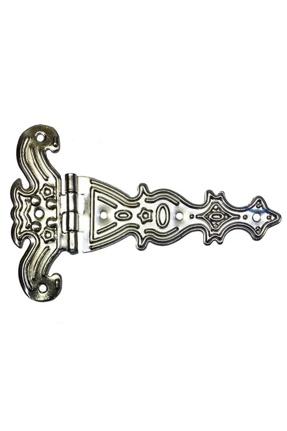 Dekoratif, Sac Tek Kuyruklu Menteşe - 69x102 Mm, Büyük, Nikel, 1 Adet - Just Cheap Store Görsel 2