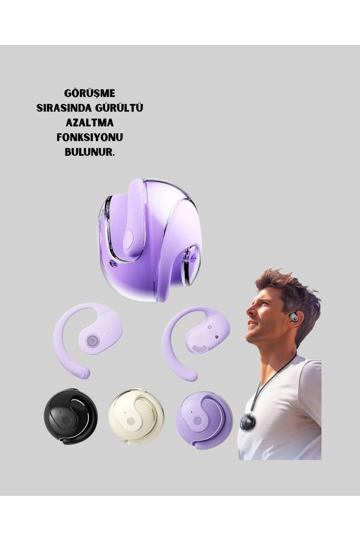 Kulak Arkası Bluetooth Kulaklık, Gürültü Azaltma - Just Cheap Store Görsel 2