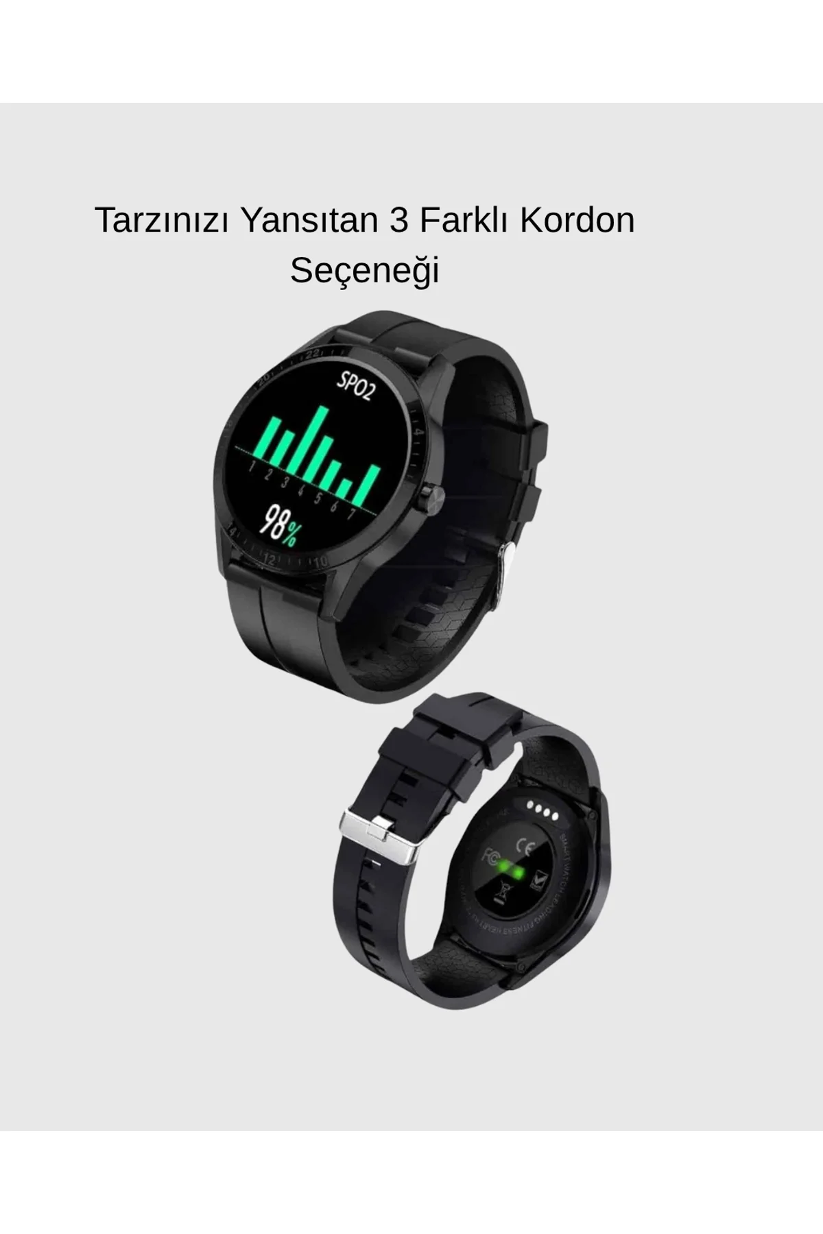 3 Kordonlu Amoled Akıllı Saat – Sağlık Takipli - Just Cheap Store Görsel 4