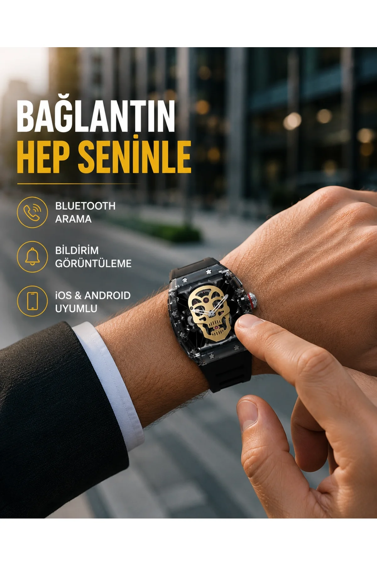 Uzun Pil Ömürlü Akıllı Saat Günlük Ve Spor Kullanım