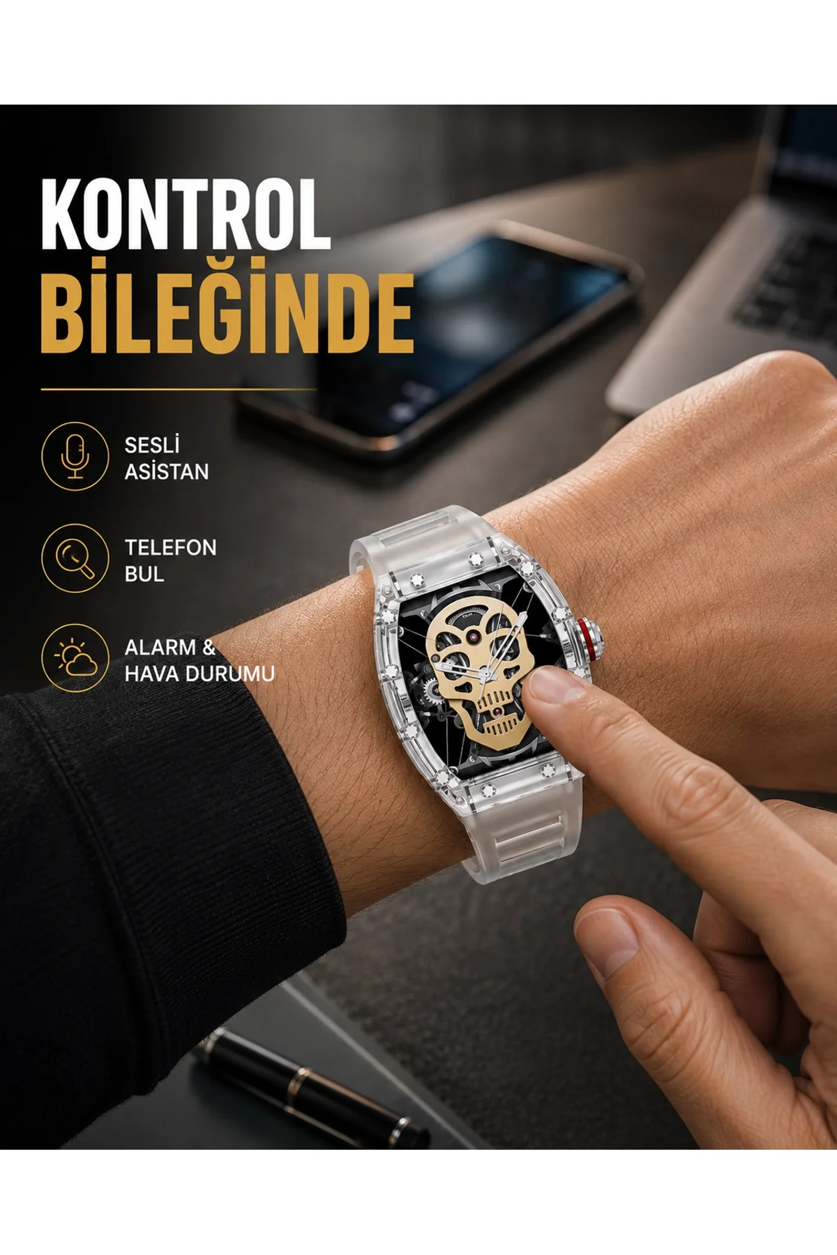 Bluetooth Arama Özellikli Akıllı Saat Çok Fonksiyonlu Yeni Nesil