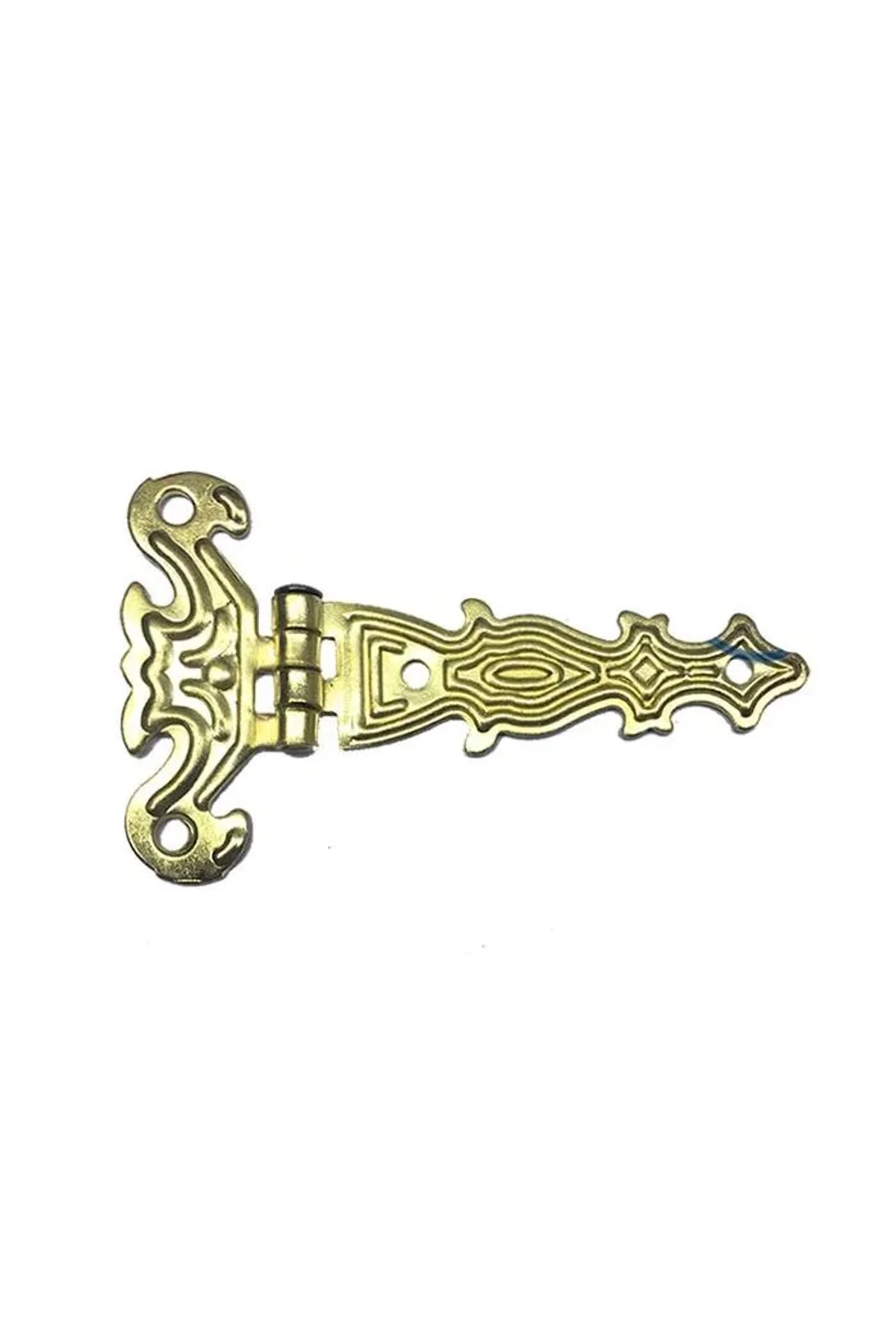Dekoratif, Sac Tek Kuyruklu Menteşe - 40x68 Mm, Küçük, Sarı, 1 Adet