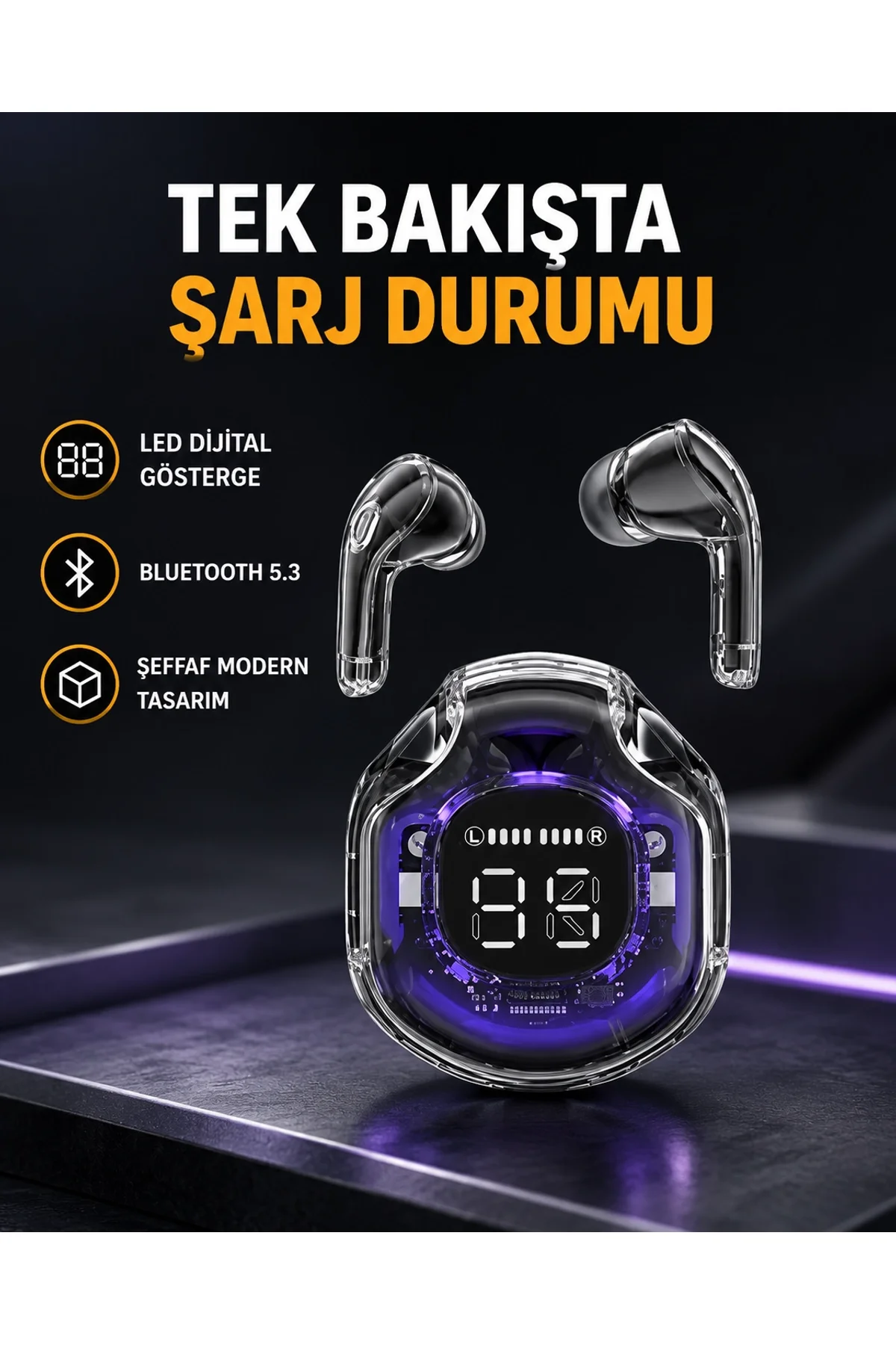 Kablosuz Bluetooth Kulaklık Hifi Ses Kalitesi Ve Mikrofonlu