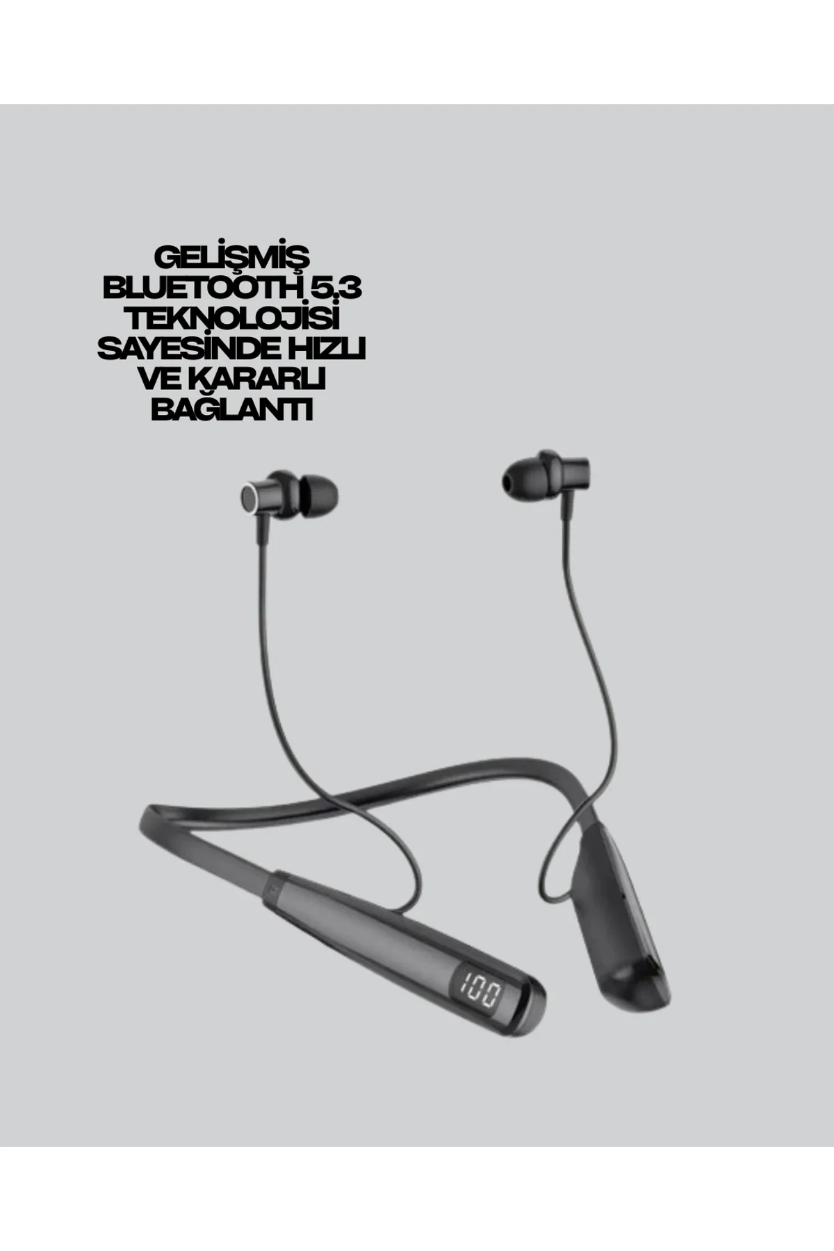 Uzun Süreli Kullanım Boyun Askılı Kablosuz Kulaklık Hızlı Şarj, Ergonomik Tasarım - Just Cheap Store Görsel 2